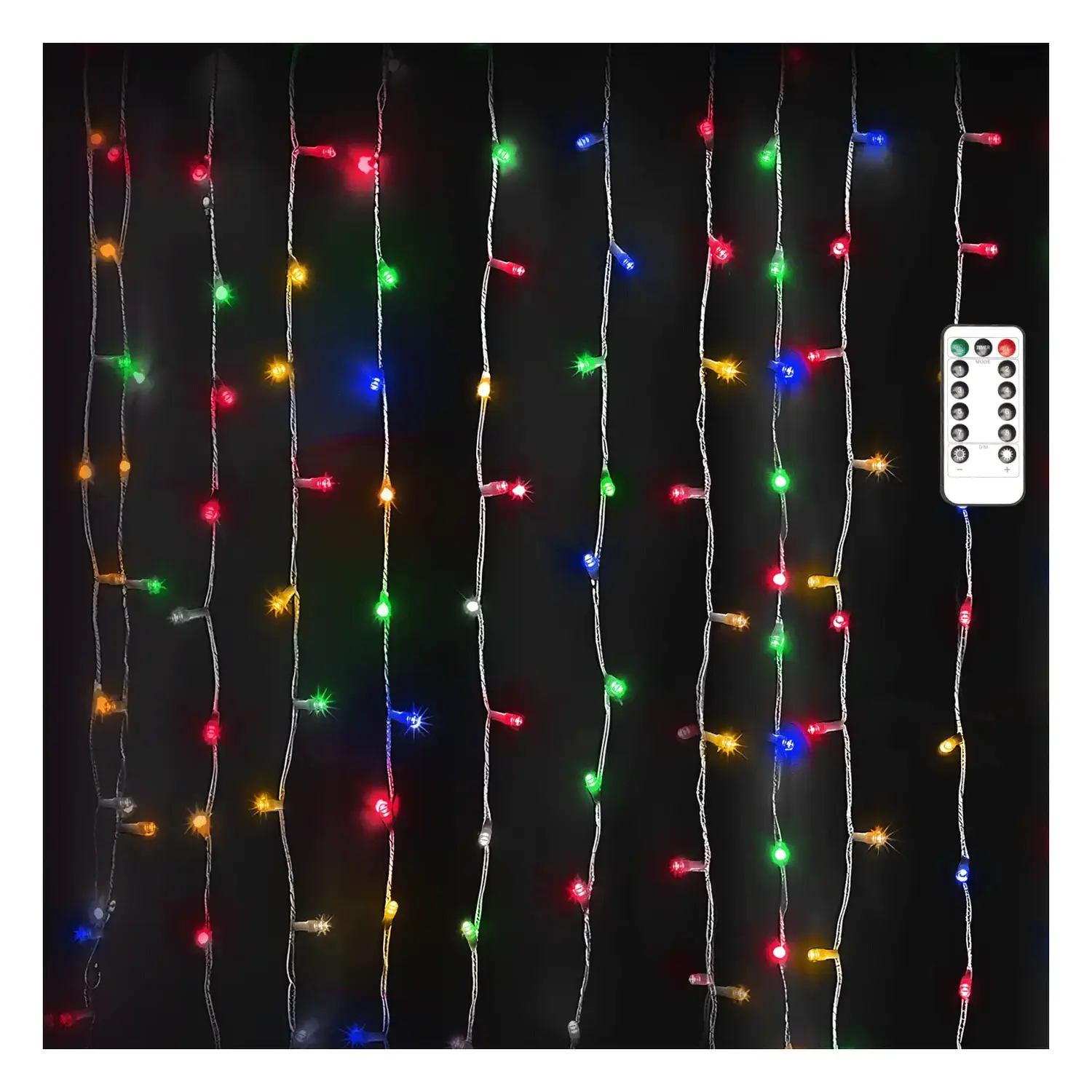 immagine del prodotto Luce a filo con tende-L3*W3m-Luce rossa&Luce verde&Luce blu&Luce calda-300LED-IP20