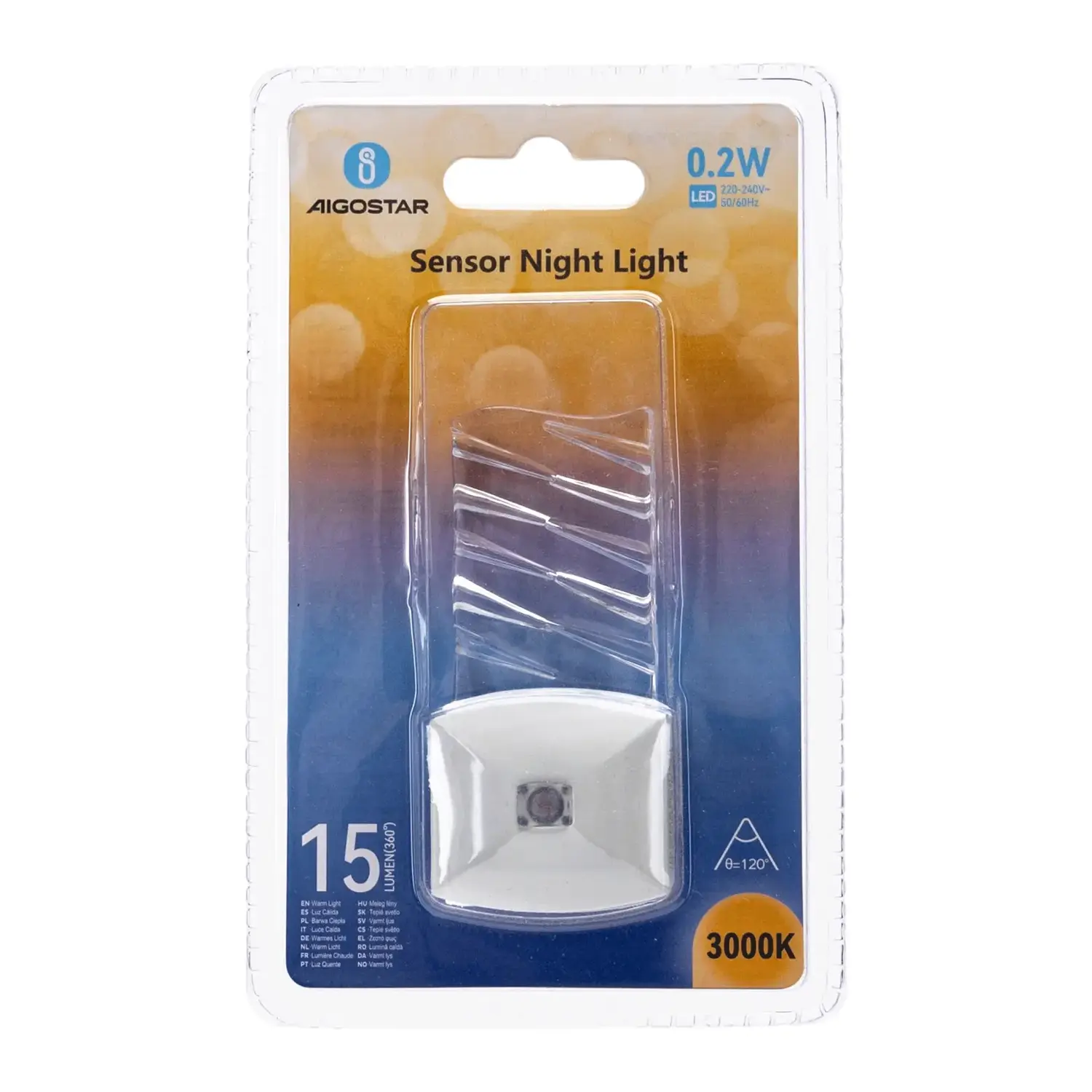 immagine Luce notturna LED-0.2W-3000K-15lm-IP20-Sensore crepuscolare