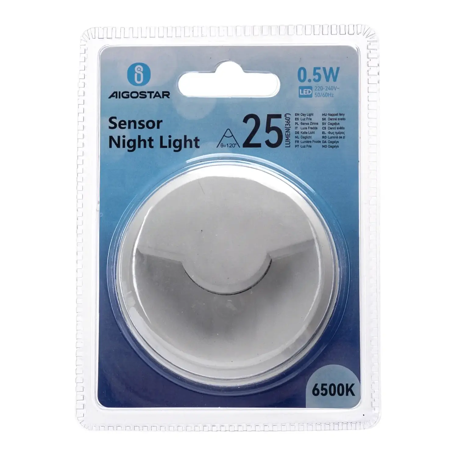 immagine Luce notturna LED-0.5W-6500K-25lm-IP20-Sensore crepuscolare