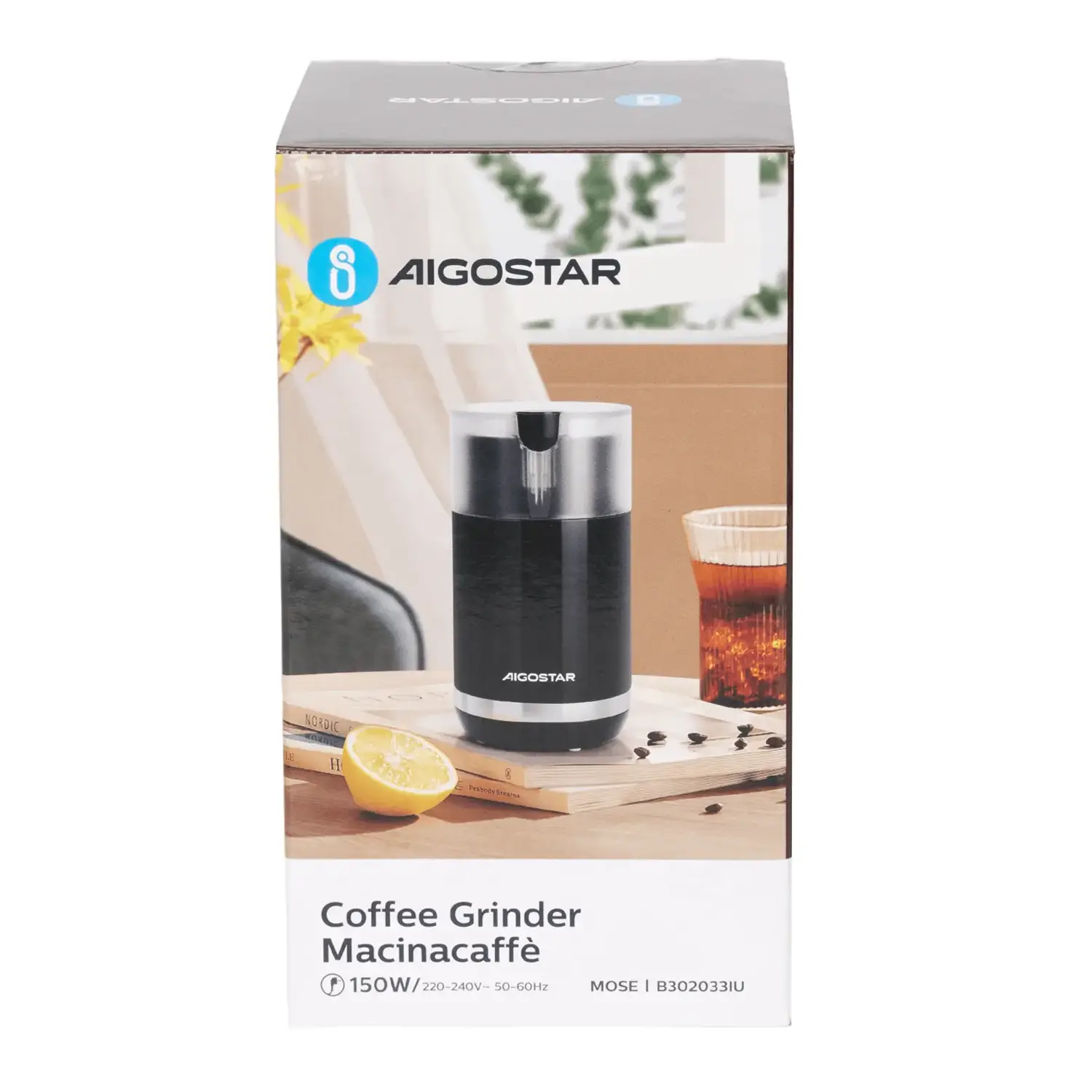 immagine Macinacaffè 150W 70g lama affilata in acciaio inossidabile