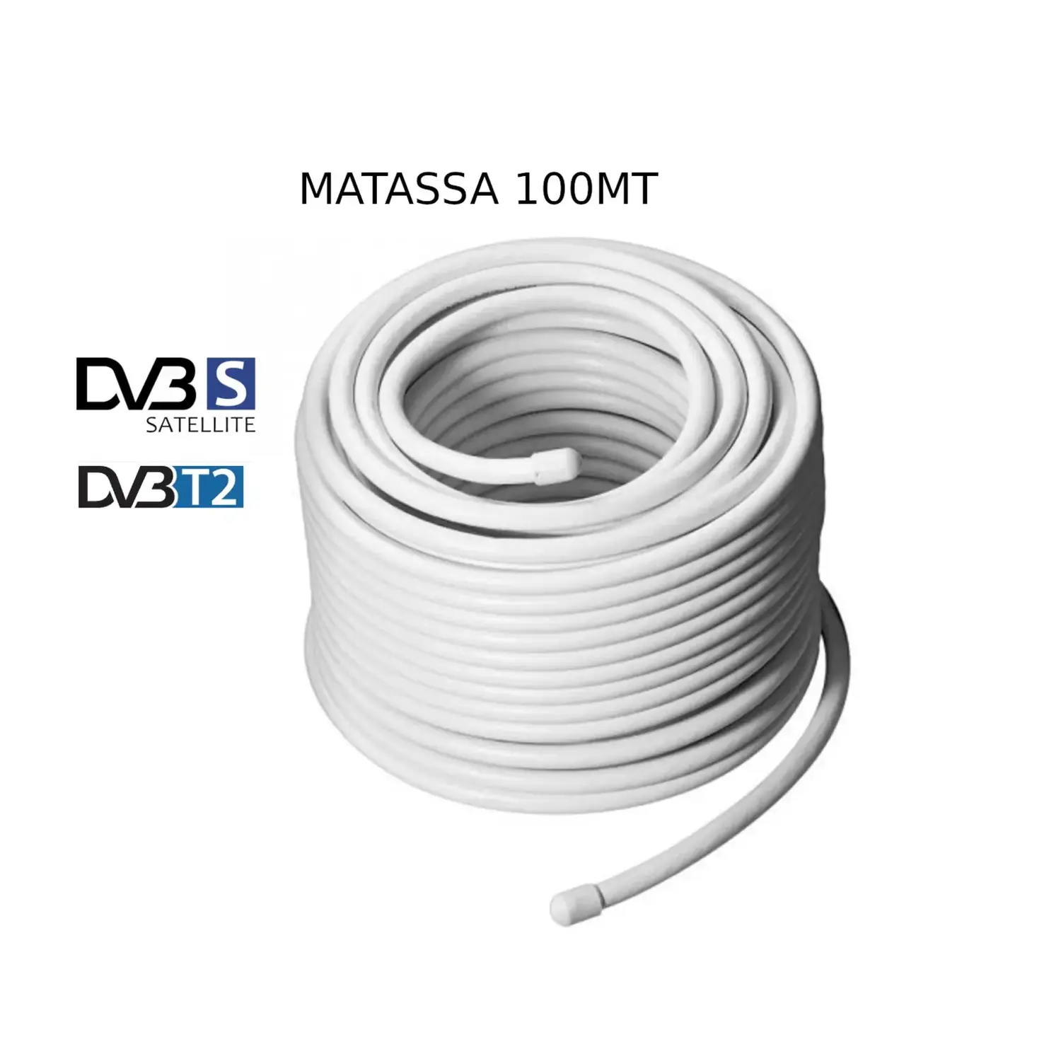 immagine del prodotto matassa cavo filo coassiale antenna tv satellitare digitale terrestre 5mm 100 mt