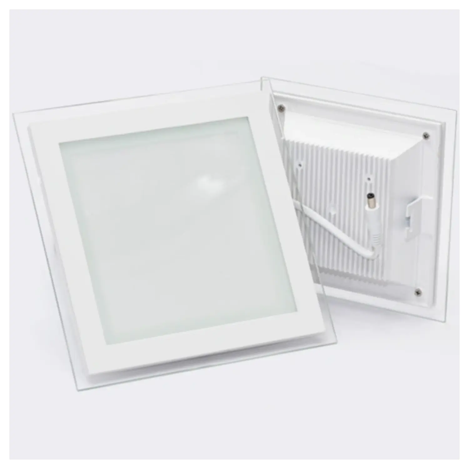 immagine mini pannelo led cornice vetro incasso 12 watt bianco freddo quadrato