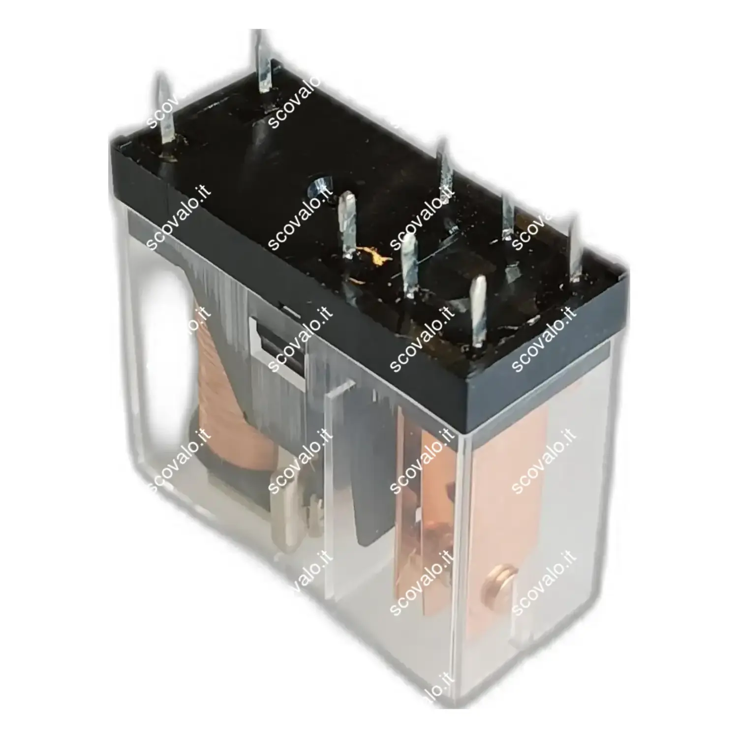 immagine mini relè in miniatura omron dc 2 scambi 12 volt
