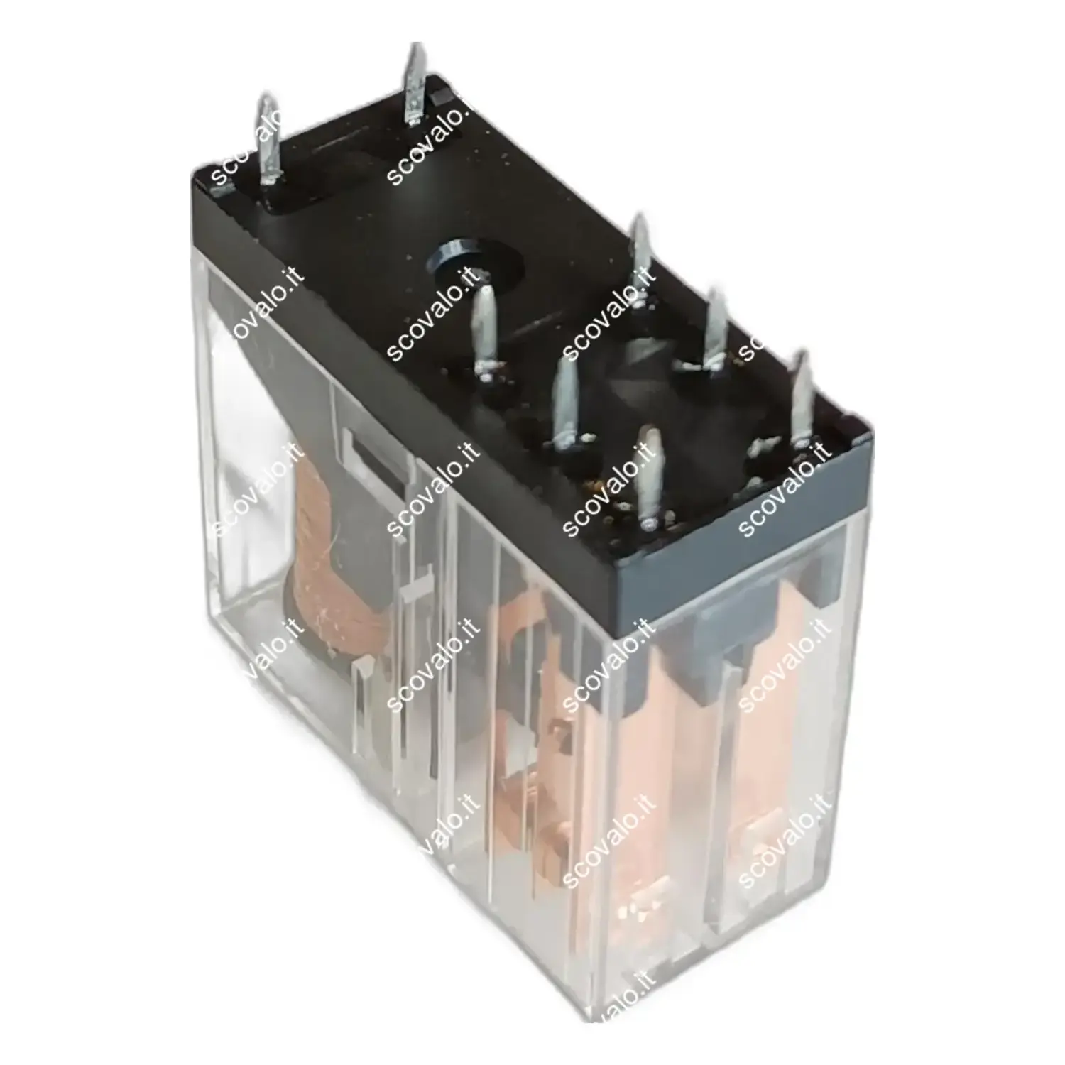 immagine mini relè in miniatura omron dc 2 scambi 24 volt