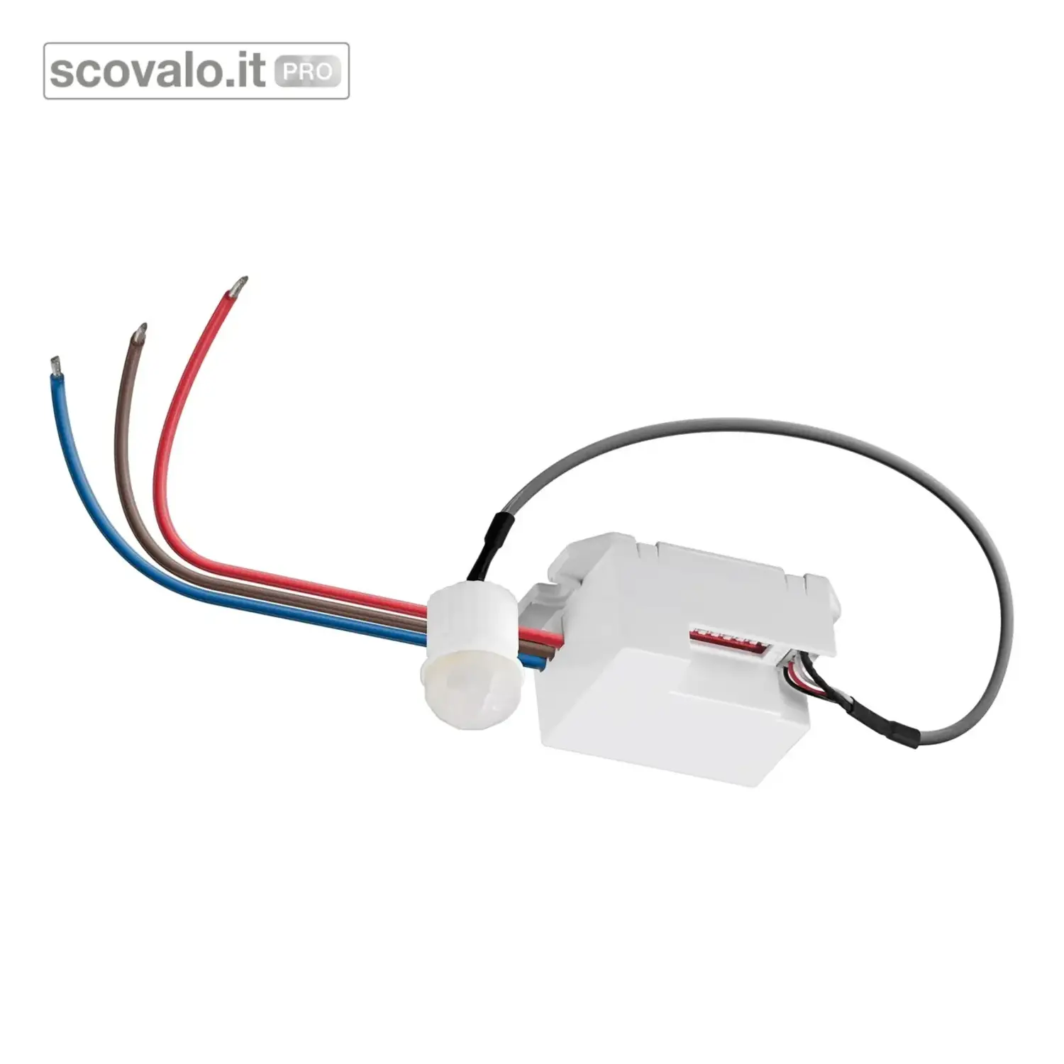 immagine del prodotto Sensore Movimento PIR Goobay 360° Incasso LED 800W IP65 Regolabile Mini