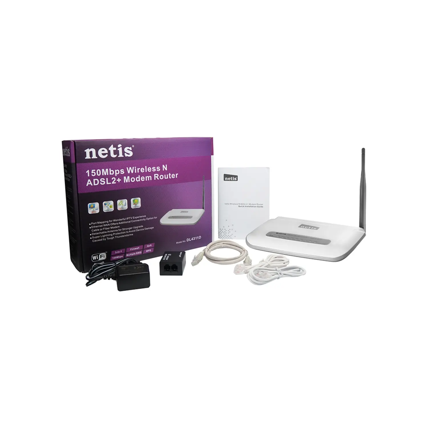 immagine del prodotto modem mouter - 150Mbps Wireless N ADSL2+ con antenna staccabile