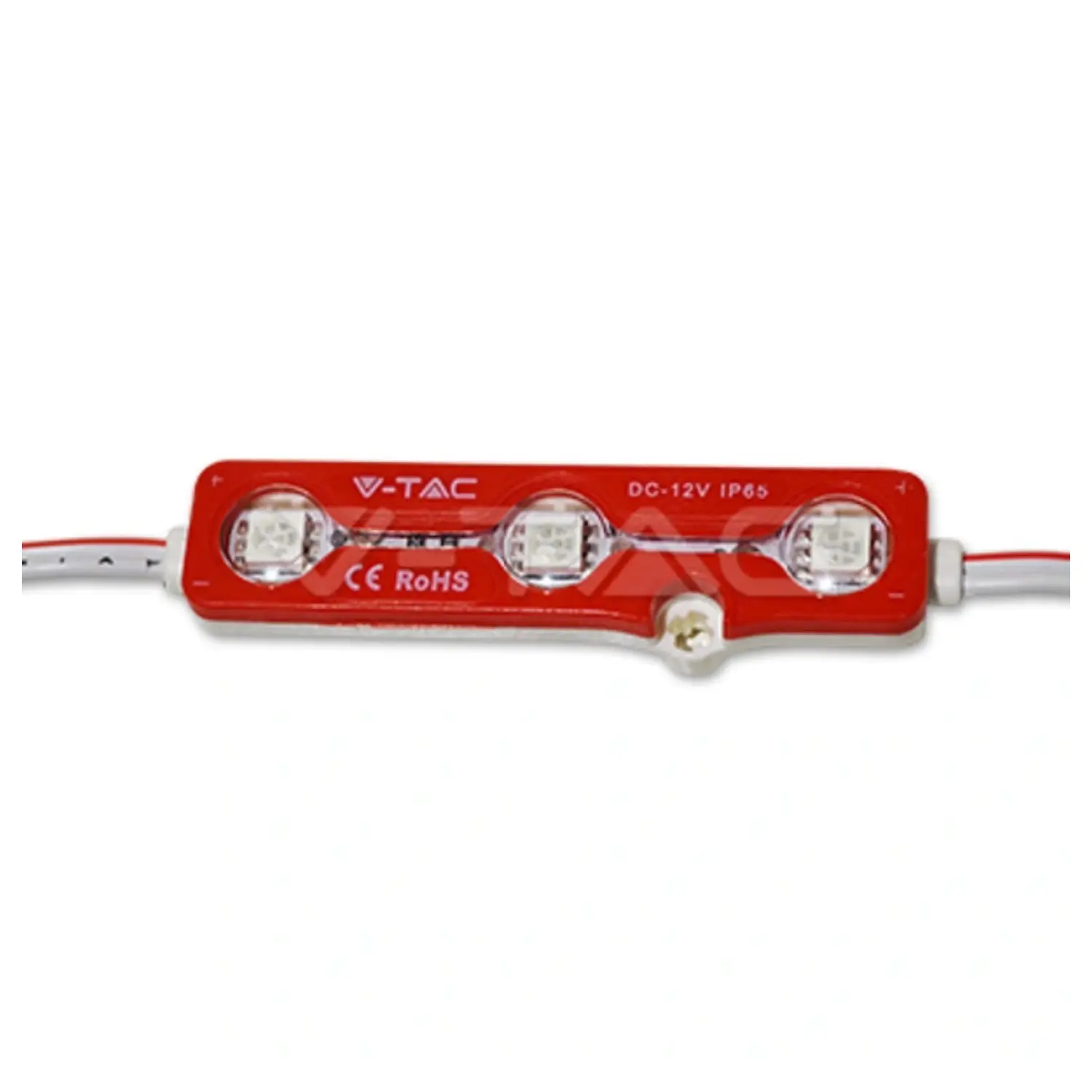 immagine modulo led 12 volt per insegne tabelle luminose striscia led 0,72 watt luce rossa