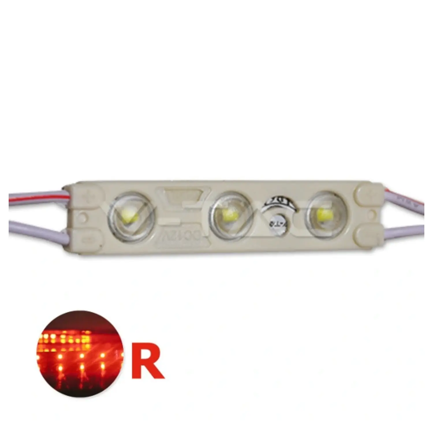 immagine modulo led 12 volt per insegne tabelle luminose striscia led 1 watt luce rossa
