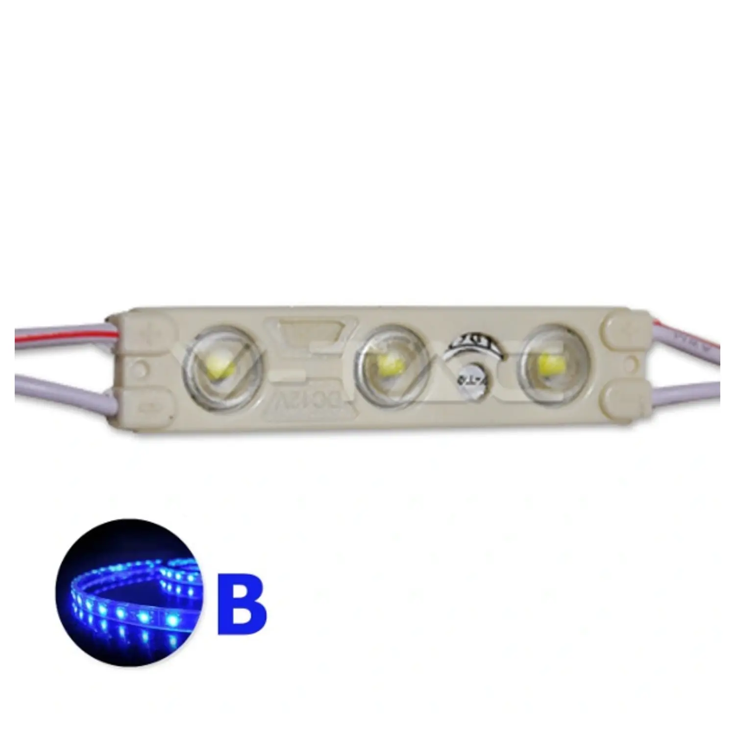 immagine del prodotto modulo led 12 volt per insegne tabelle luminose striscia led 1 watt blu
