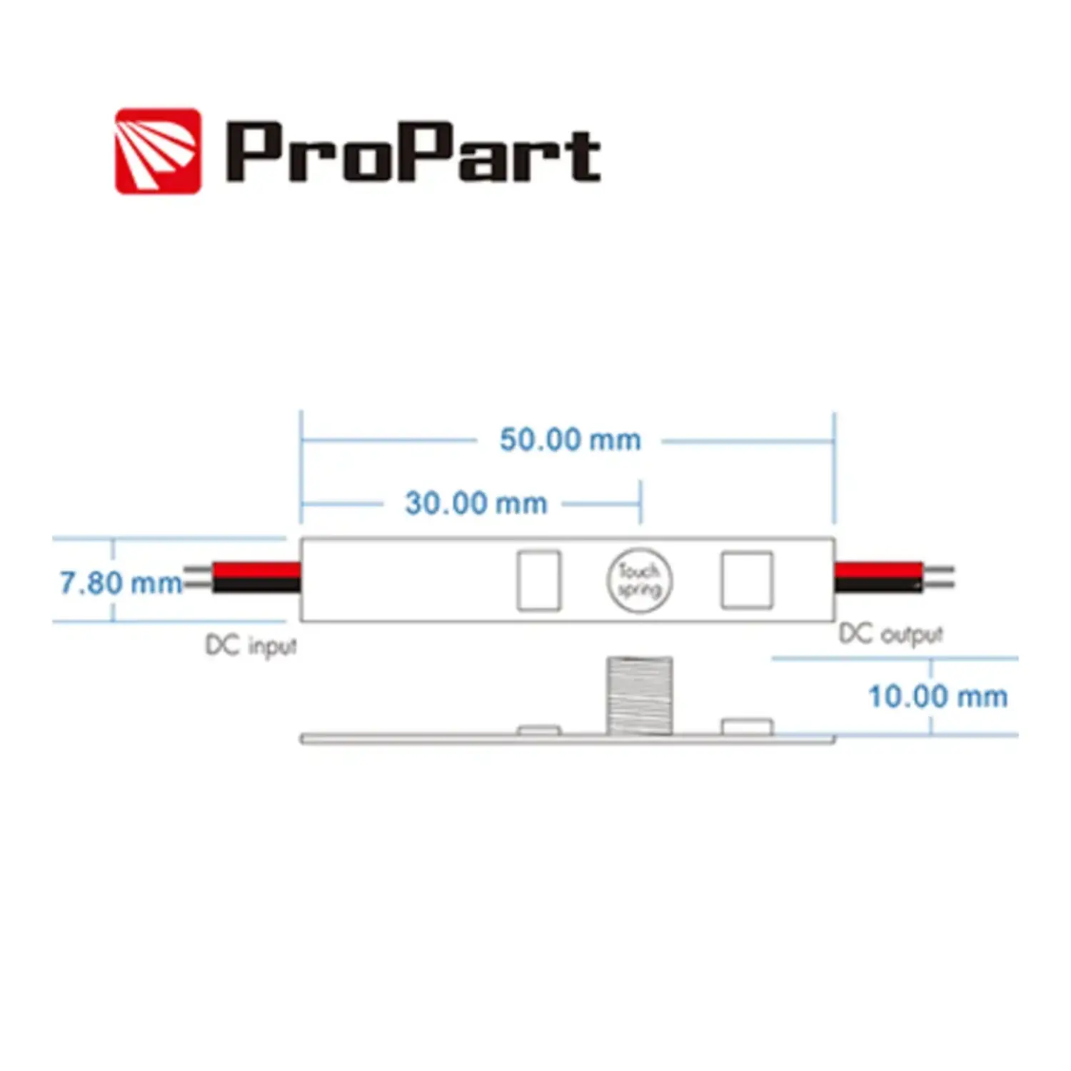 immagine modulo dimmer da profilo per striscia led 12-24 volt