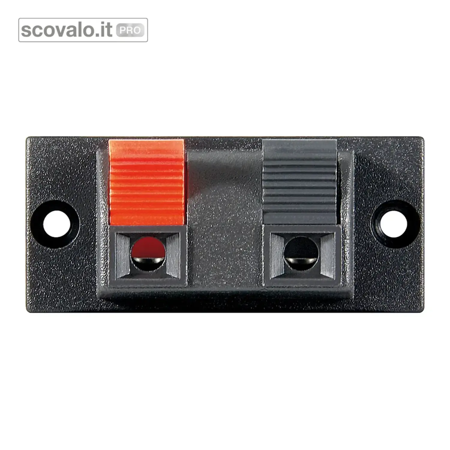 immagine del prodotto Morsettiera Altoparlanti 2 Poli Audio 52x22mm Connessione Cavo Rosso/Nero