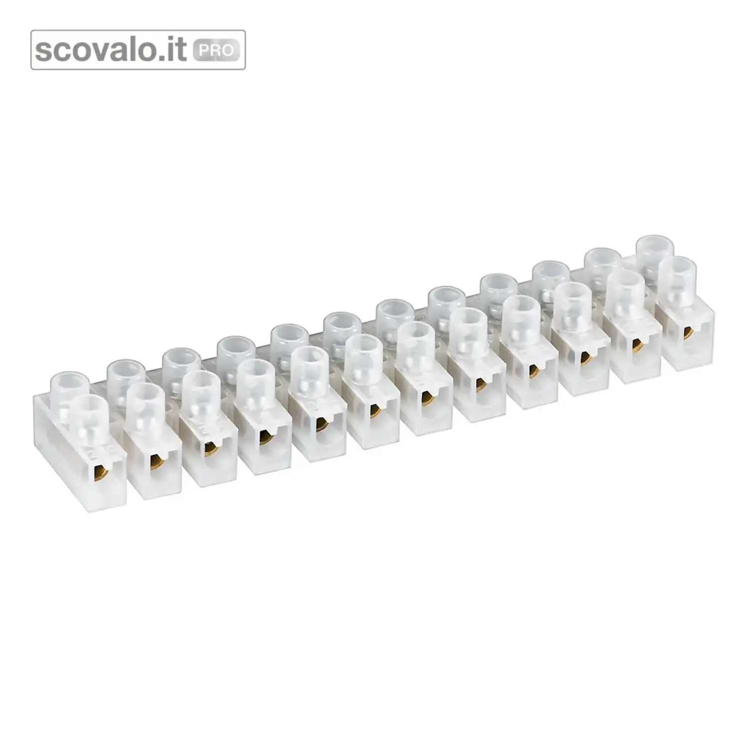 immagine del prodotto Morsettiera Mammut 12 Poli 4 mm² Trasparente Connettore a Vite 3A 400V