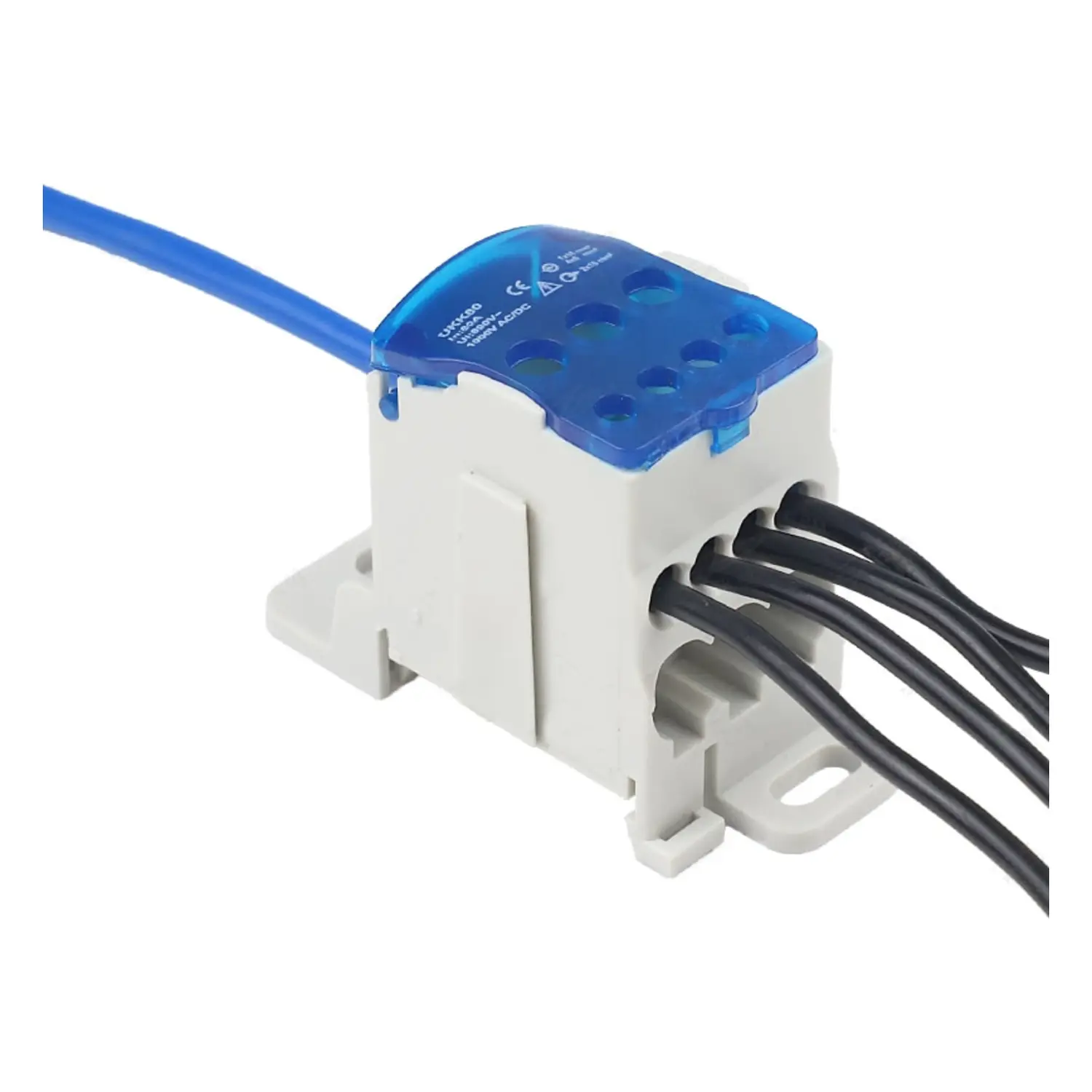 immagine del prodotto morsettiera elettrica equipotenziale barra din ukk 80A unipolare