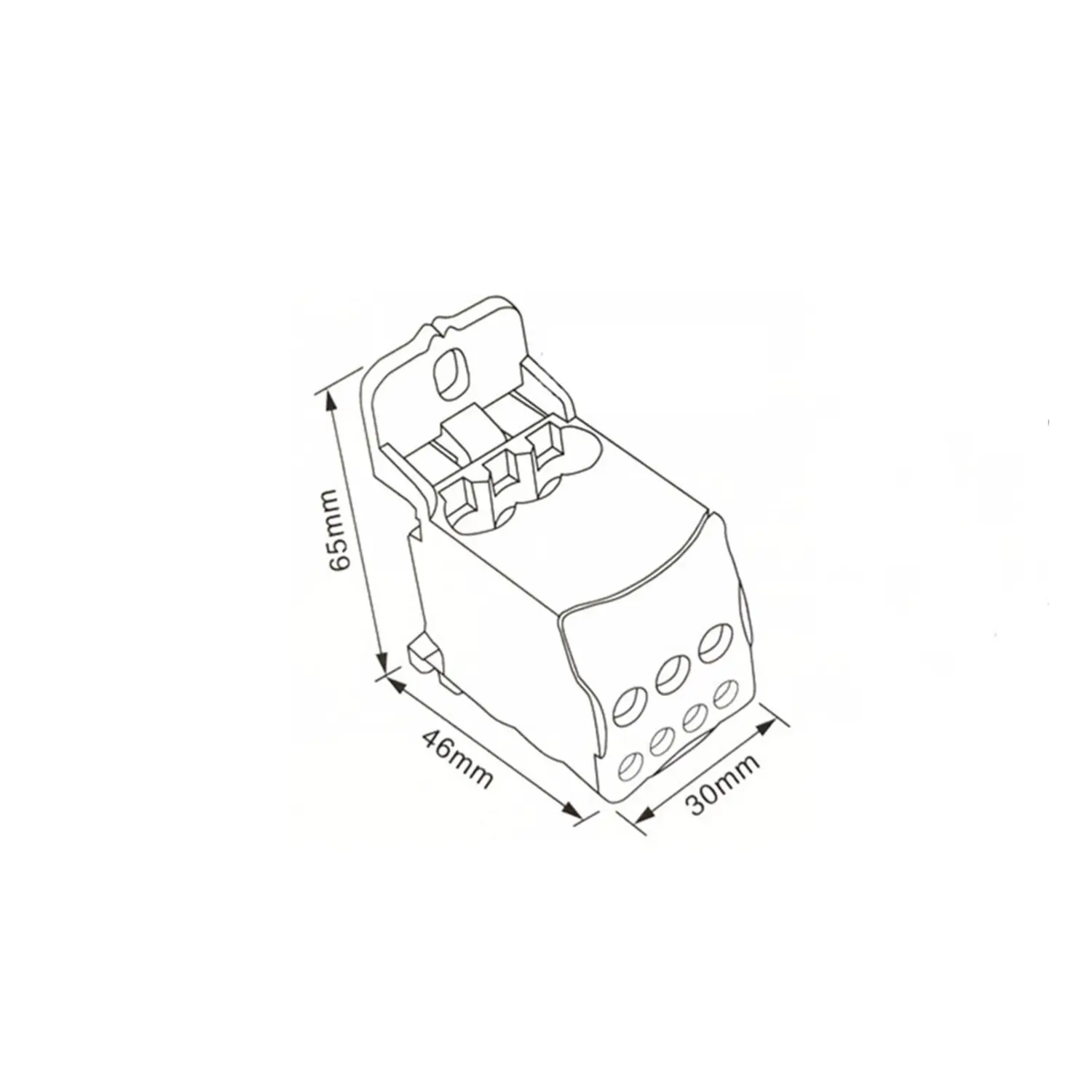 immagine morsettiera elettrica equipotenziale barra din ukk 80A unipolare