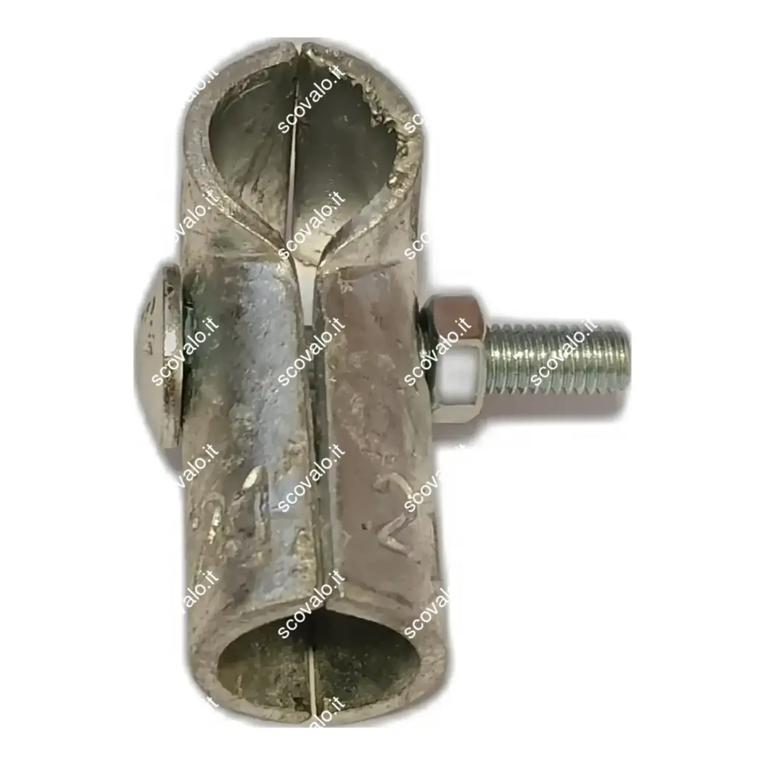 immagine morsetto a T ad 1 bullone per tubolare serra zincato 1/2" 21mm