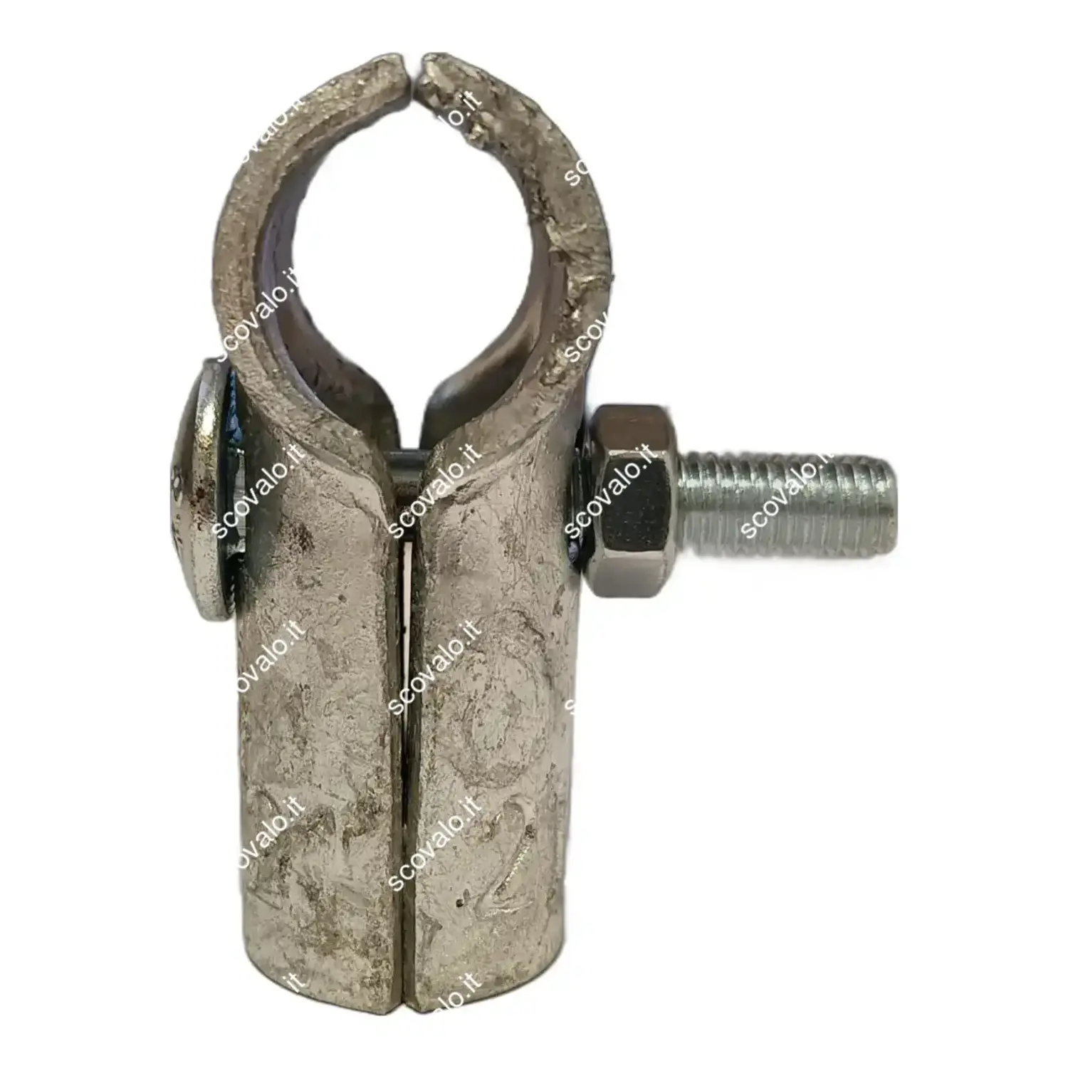 immagine morsetto a T ad 1 bullone per tubolare serra zincato 1/2" 21mm