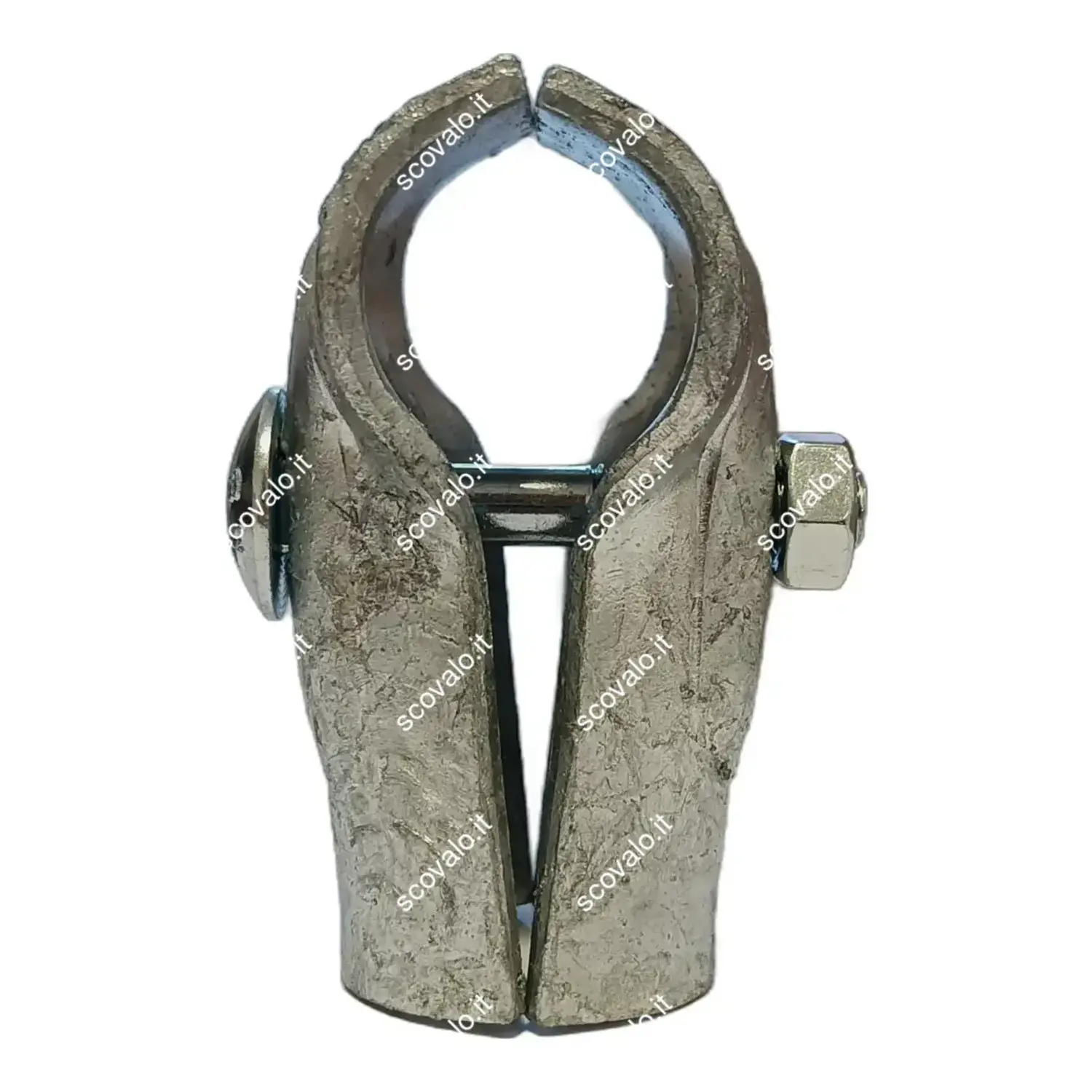 immagine morsetto a T ad 1 bullone per tubolare serra zincato 3/4" 27mm