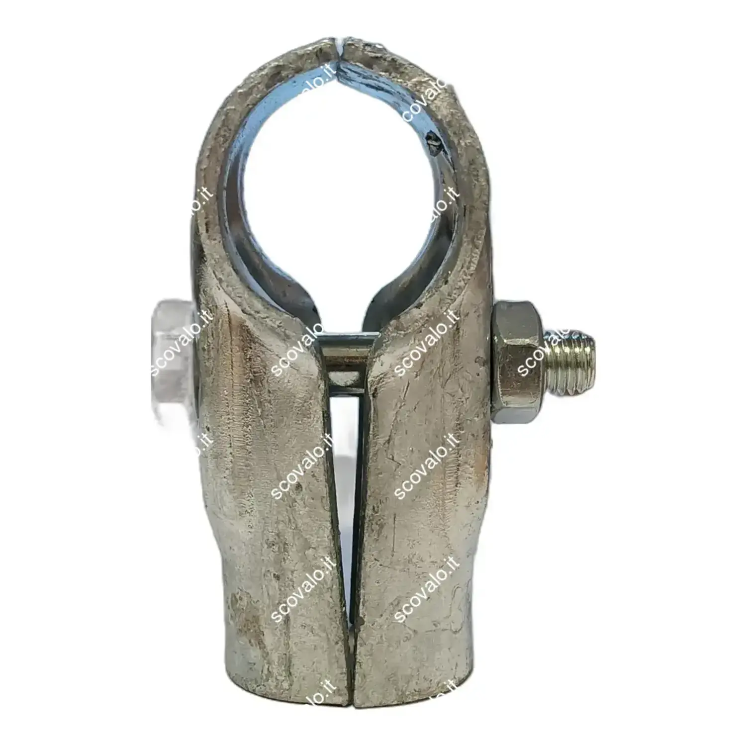 immagine morsetto a T ad 1 bullone per tubolare serra zincato 1" 33mm