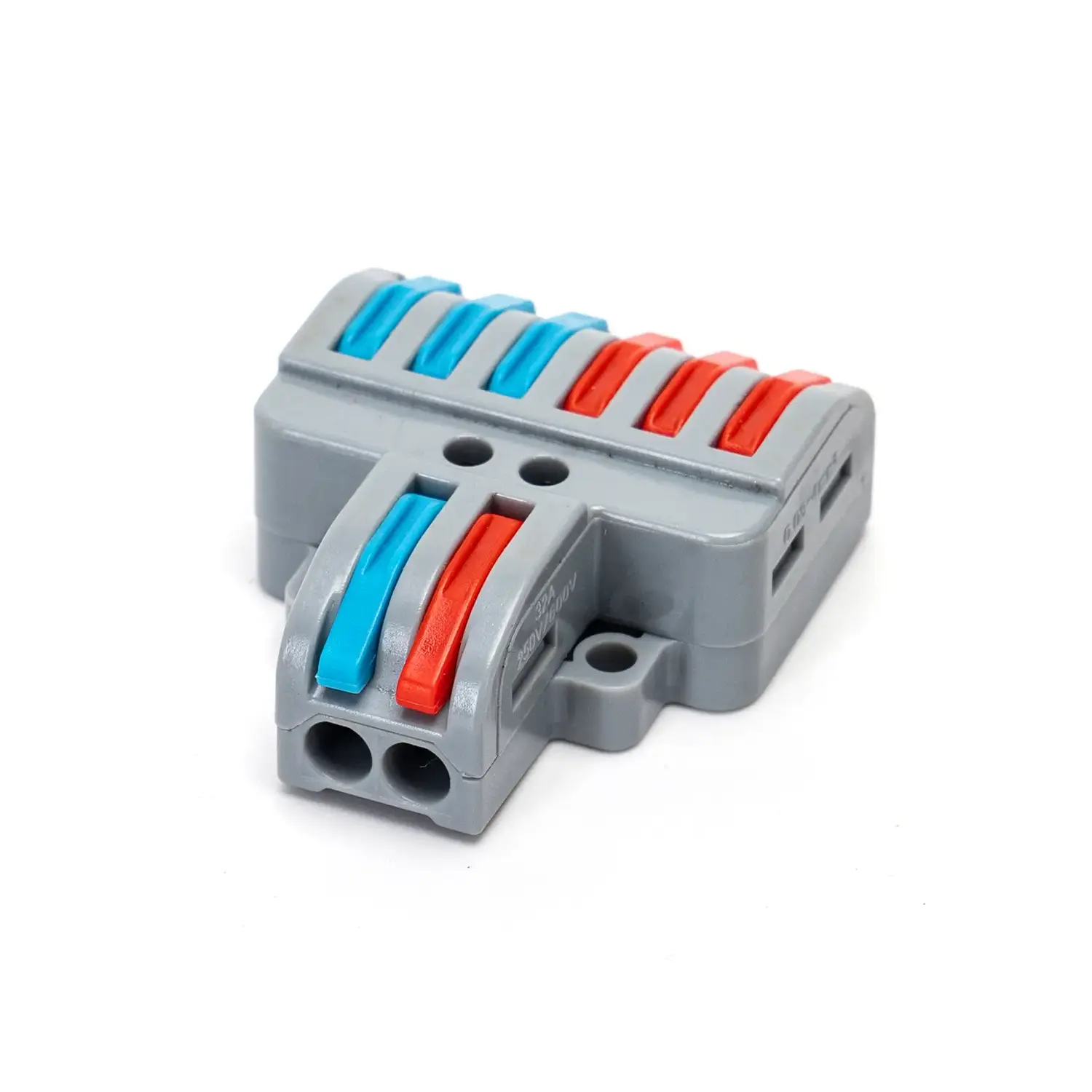 immagine connettore rapido morsetto cavo elettrico 2 ingressi 6 uscite morsettiera 5 pezzi