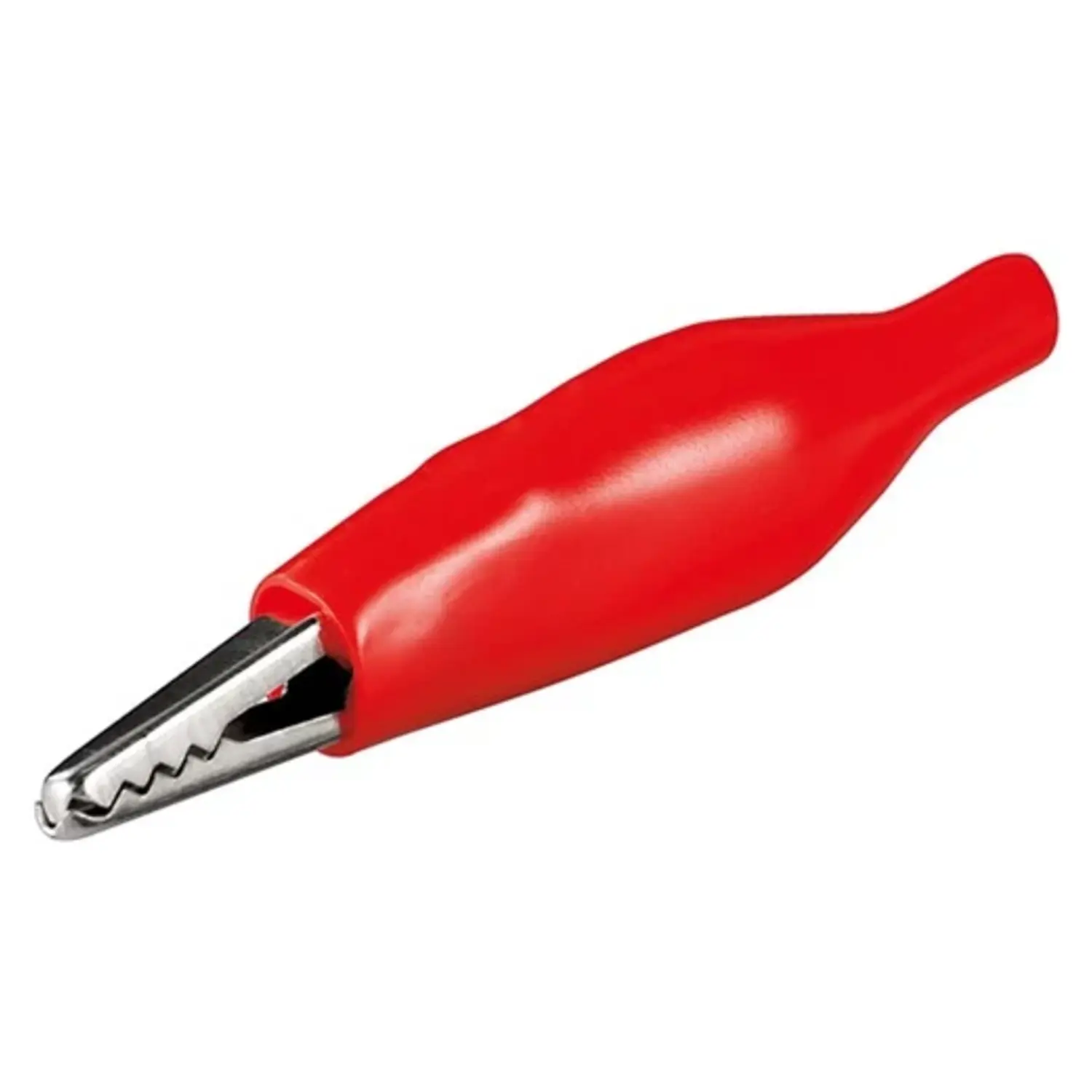 immagine del prodotto morsetto a coccodrillo pinzetta isolata 32,5 mm rosso 10 pezzi