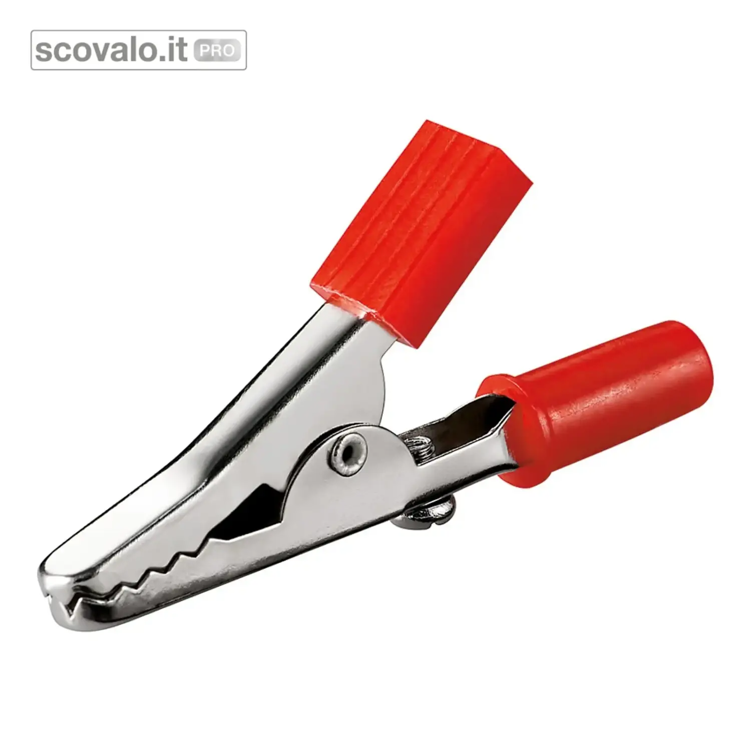 immagine del prodotto Morsetto Pinza Coccodrillo 45mm Rosso Isolato 10 Pezzi Kit Elettrico