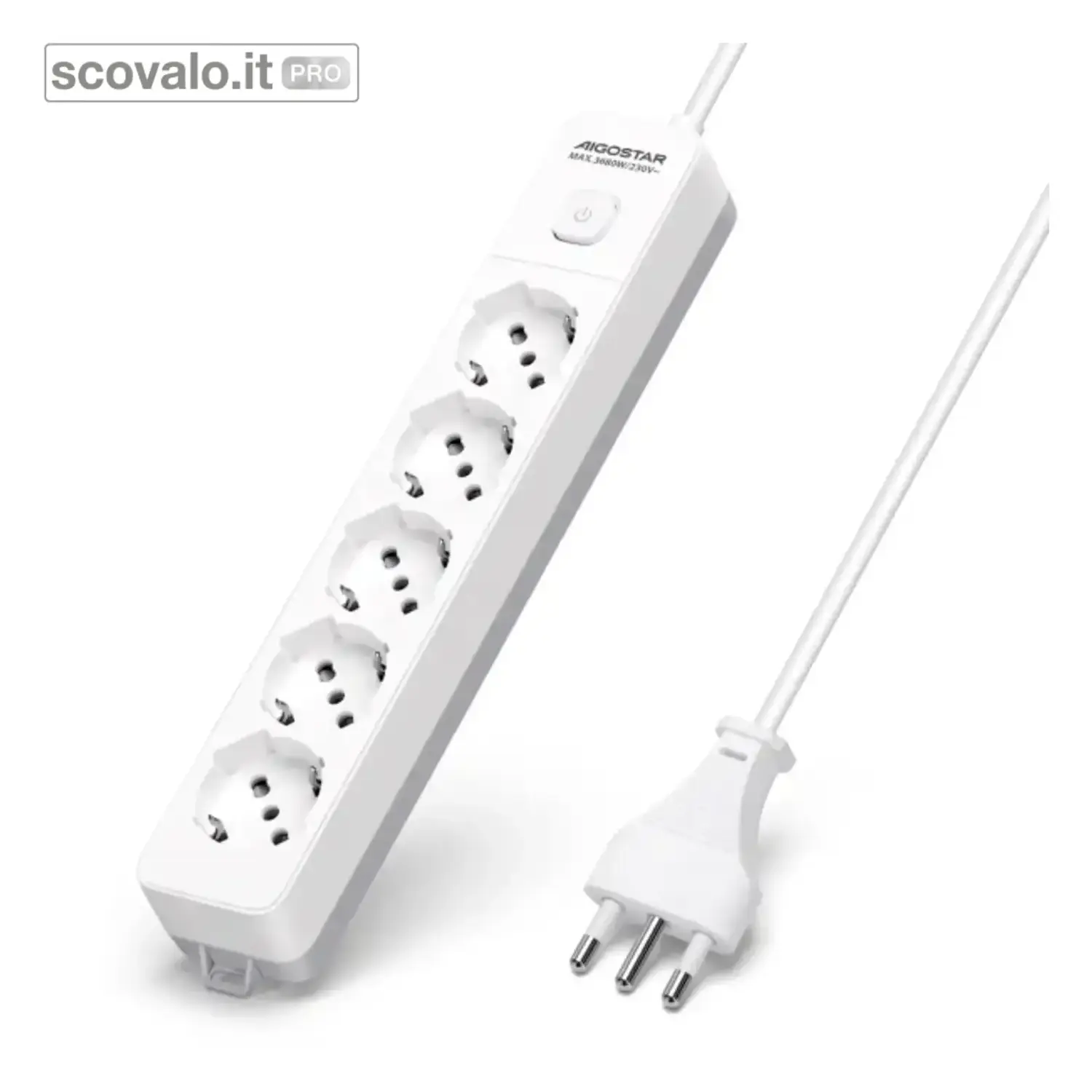 variante 5 prese bipasso 10-16a schuko