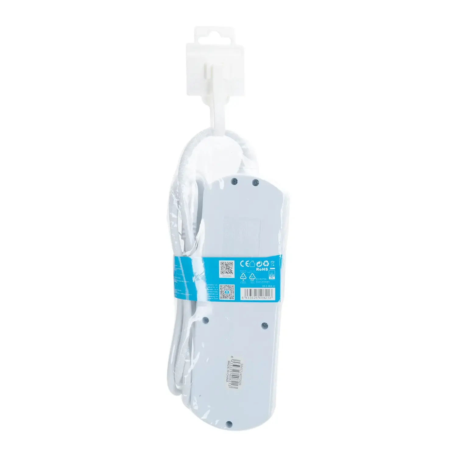 immagine Multipresa spina piatta 16A con interruttori 1,5 m 4 prese bipasso 10-16a schuko bianco