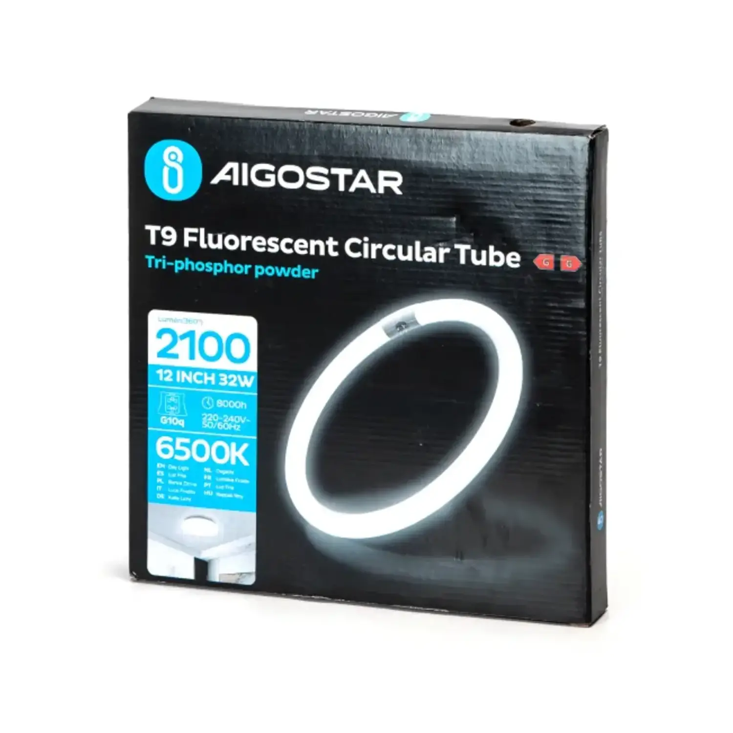 immagine Tubo Neon Circolina Aigostar 32W 6500K Bianco Freddo 2100 Lumen 300x29mm