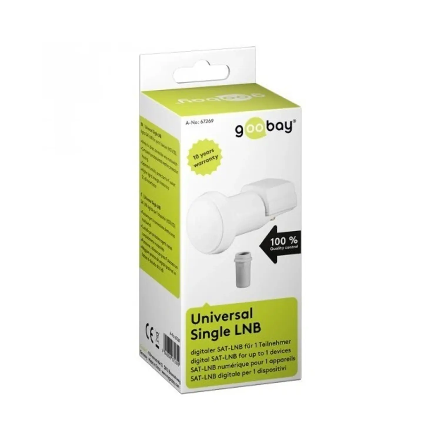 immagine occhio lnb parabola  satellitare indipendente hdtv 4k 8k uhd 3d 1 uscita