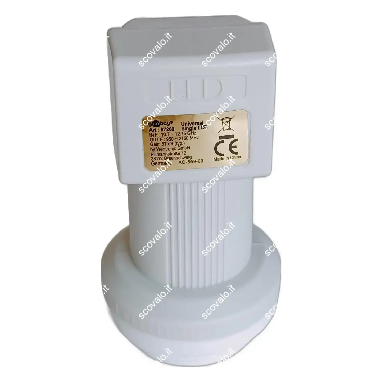 immagine occhio lnb parabola  satellitare indipendente hdtv 4k 8k uhd 3d 1 uscita
