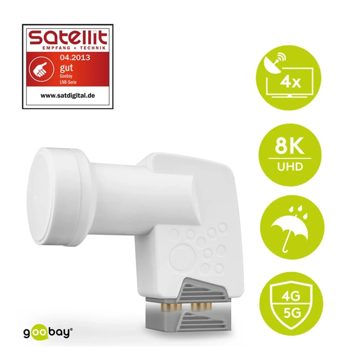 immagine LNB Parabola Satellitare 4 Uscite HDTV 4K 8K UHD 3D DVB-S2