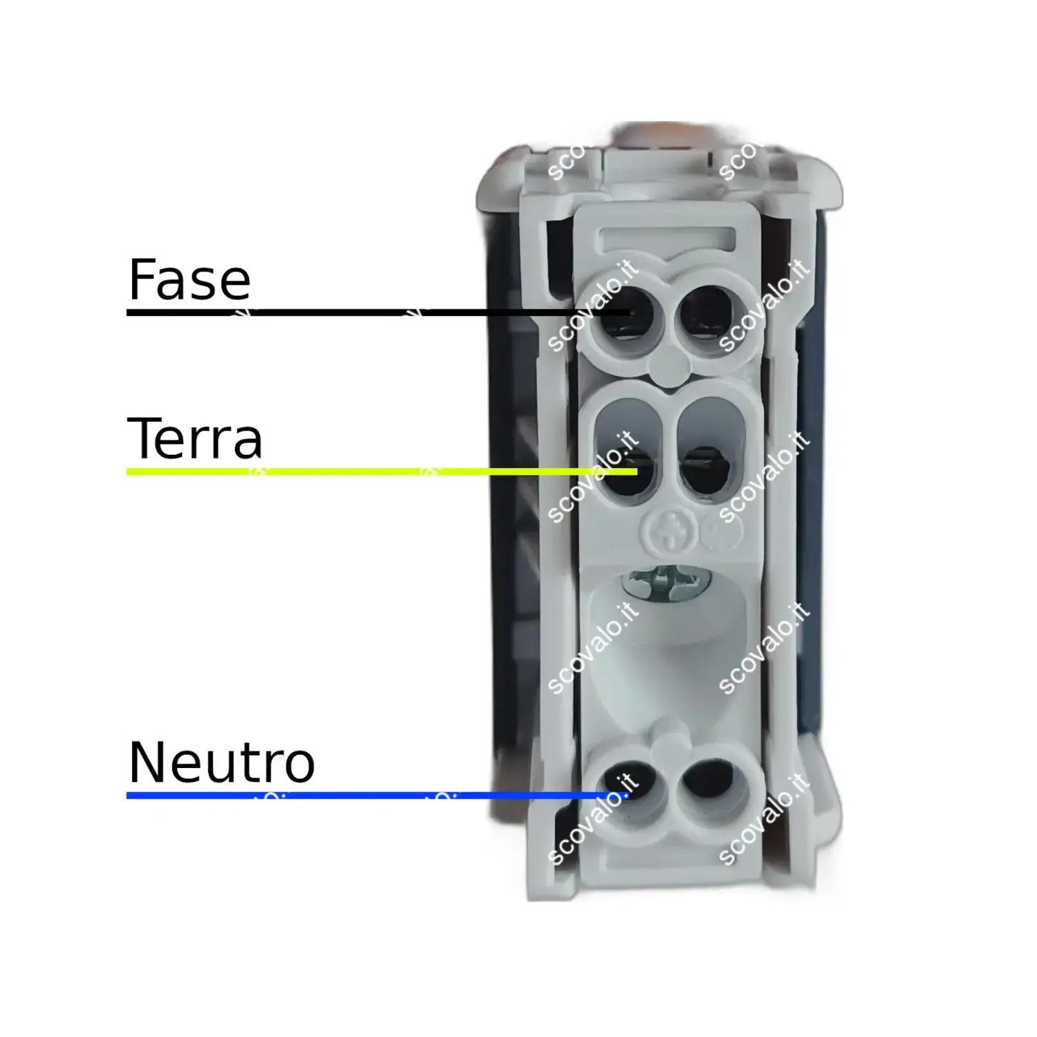 schema collegamento presa bipasso gewiss