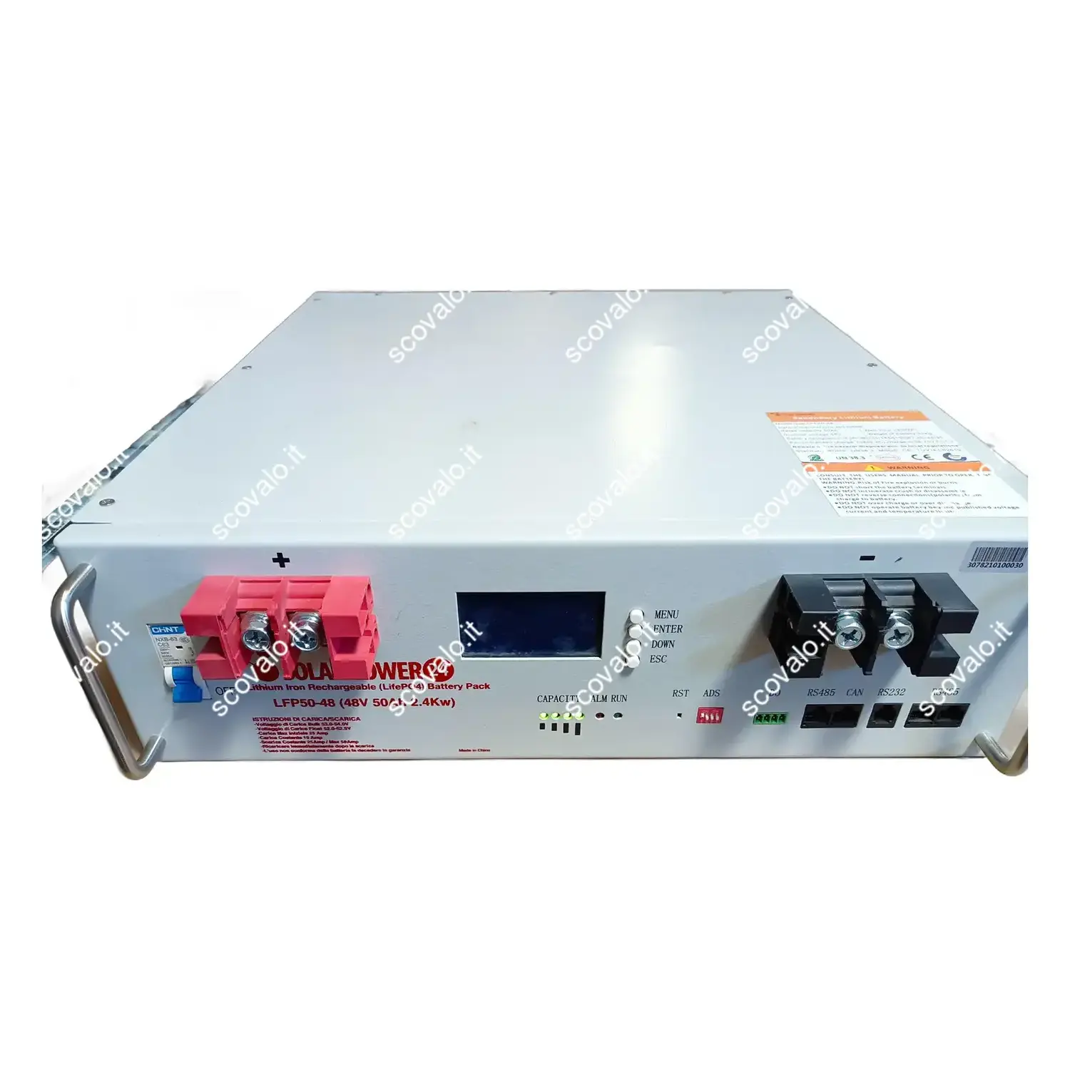 immagine pacco batteria lifepo4 48v 50Ah 2.4kw fotovoltaico solare usato