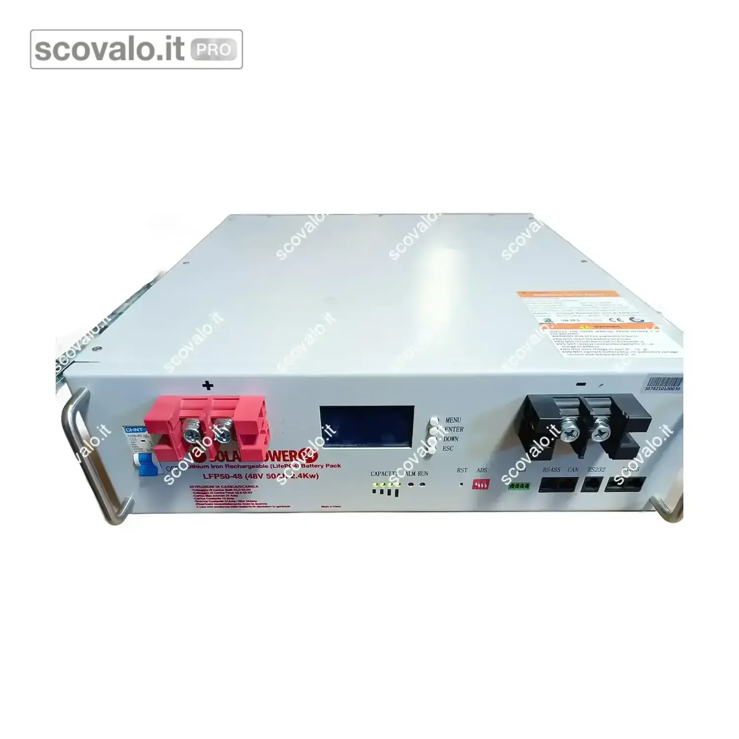 immagine del prodotto Batteria LiFePO4 48V 50Ah 2.4kW Pacco Batteria Solare Fotovoltaico