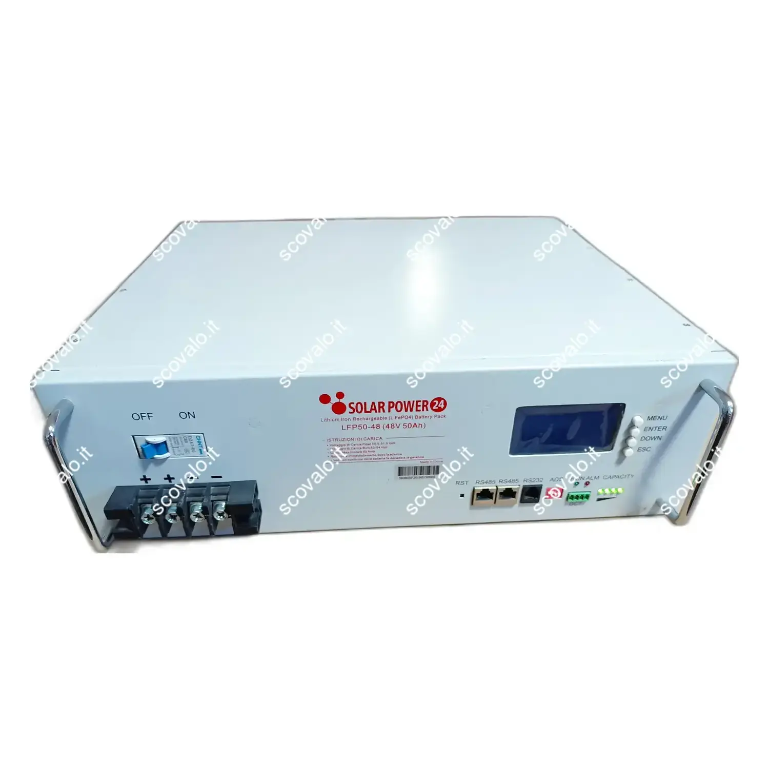 immagine pacco batteria lifepo4 48v 50Ah 2400watt fotovoltaico solare usato
