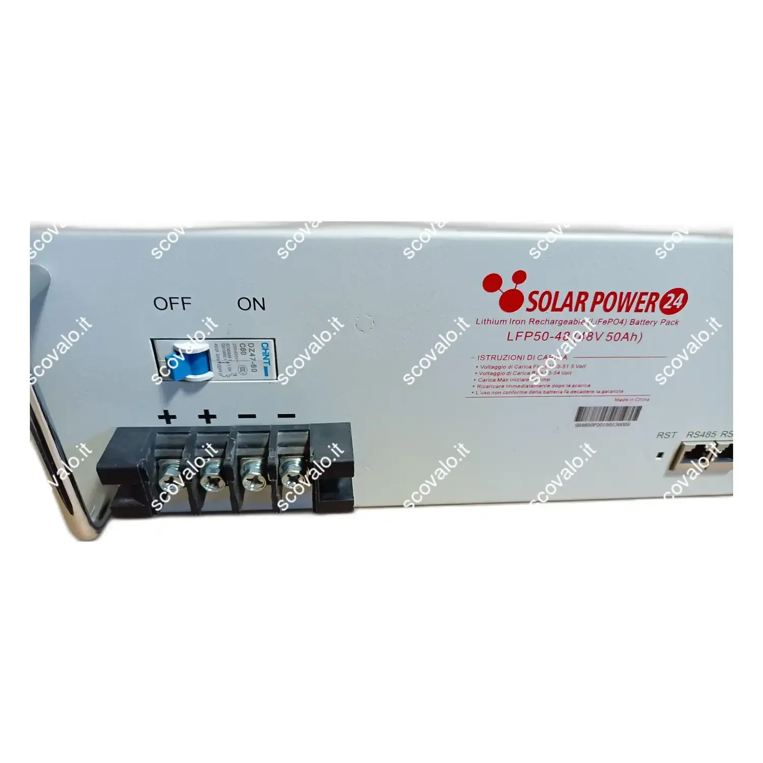 immagine pacco batteria lifepo4 48v 50Ah 2400watt fotovoltaico solare usato