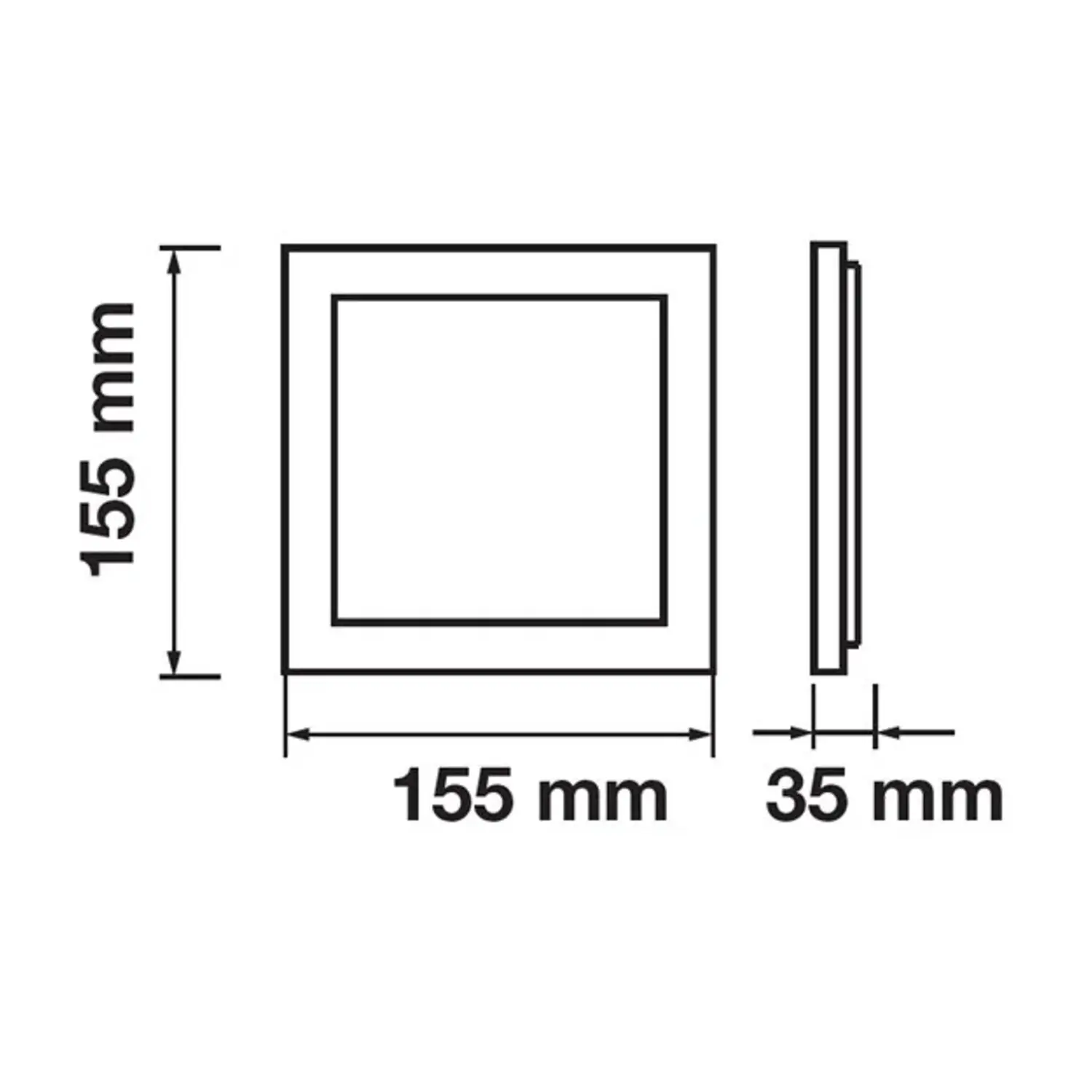 immagine pannello led parete soffitto 15 watt bianco caldo quadrato