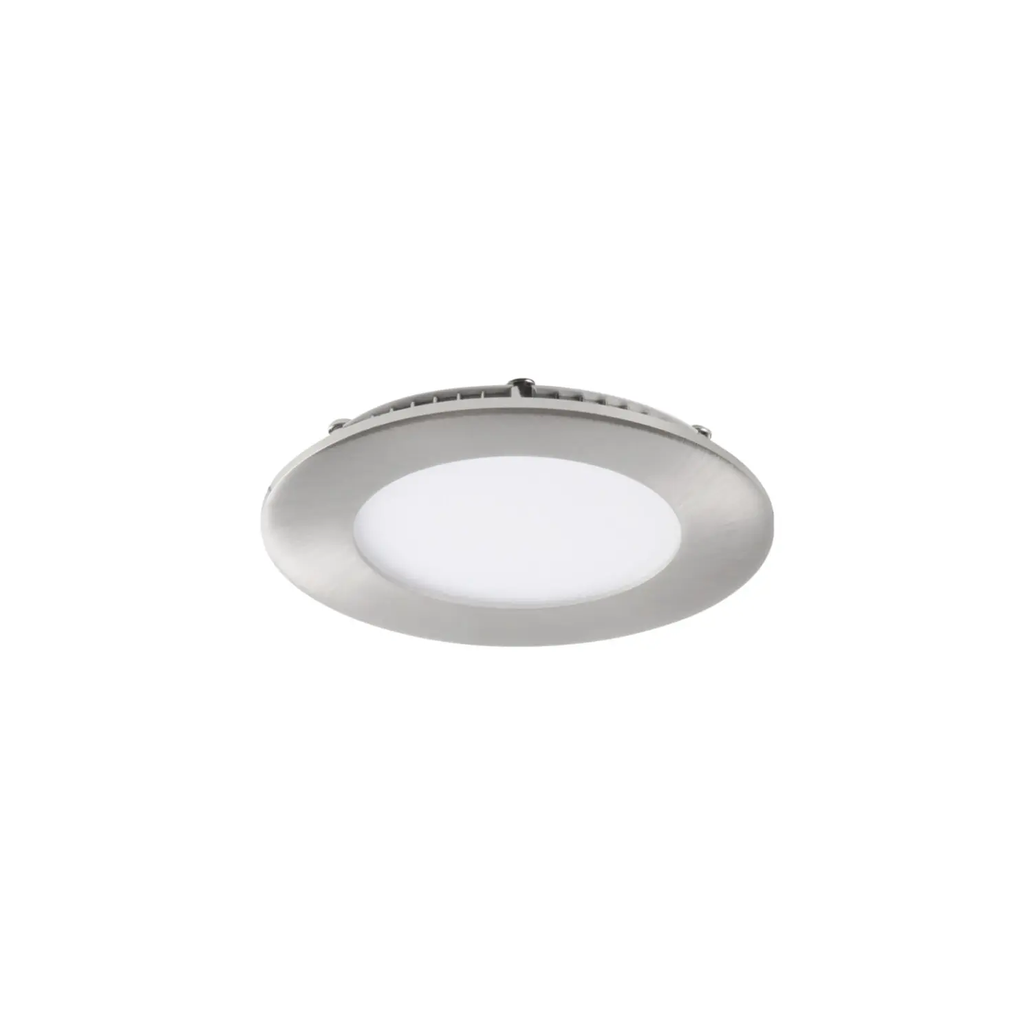 immagine pannello led incasso slim katro 6 watt bianco naturale nichel satinato tondo