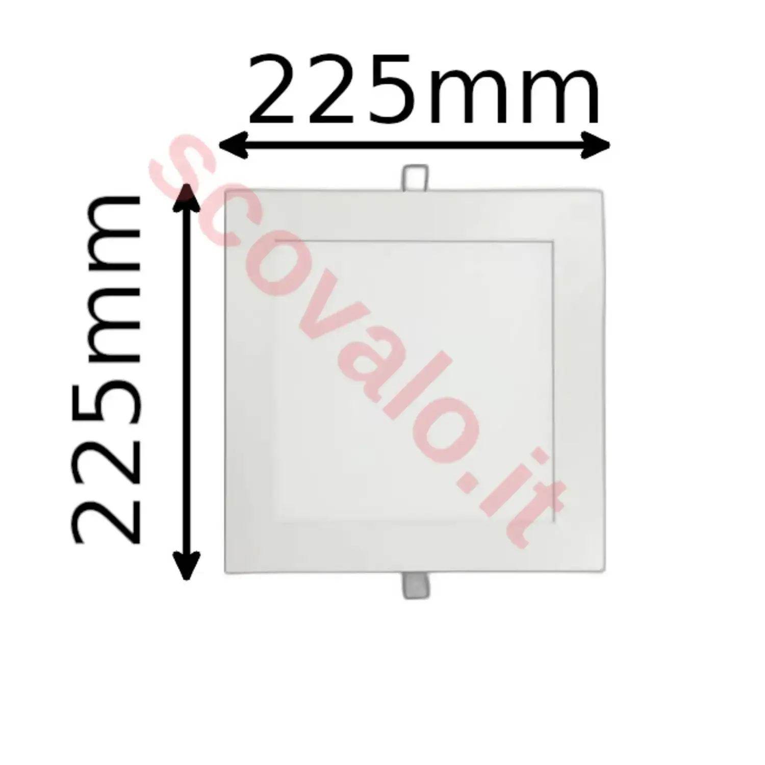 immagine pannello led slim faretto incasso 18 watt bianco freddo quadrato