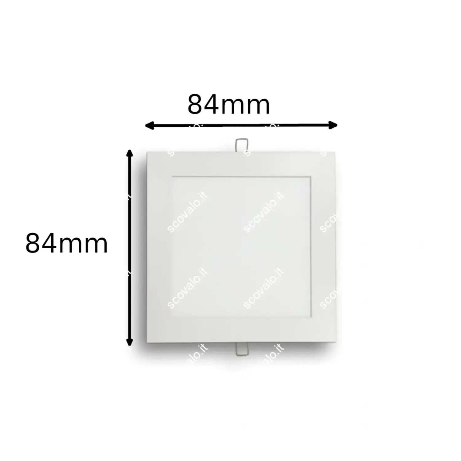 immagine pannello led slim faretto incasso 3 watt bianco freddo quadrato