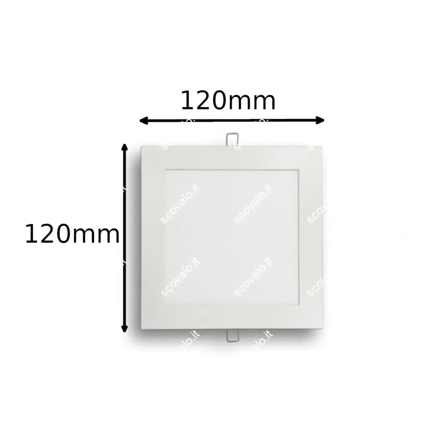 immagine pannello led slim faretto incasso 6 watt bianco caldo quadrato