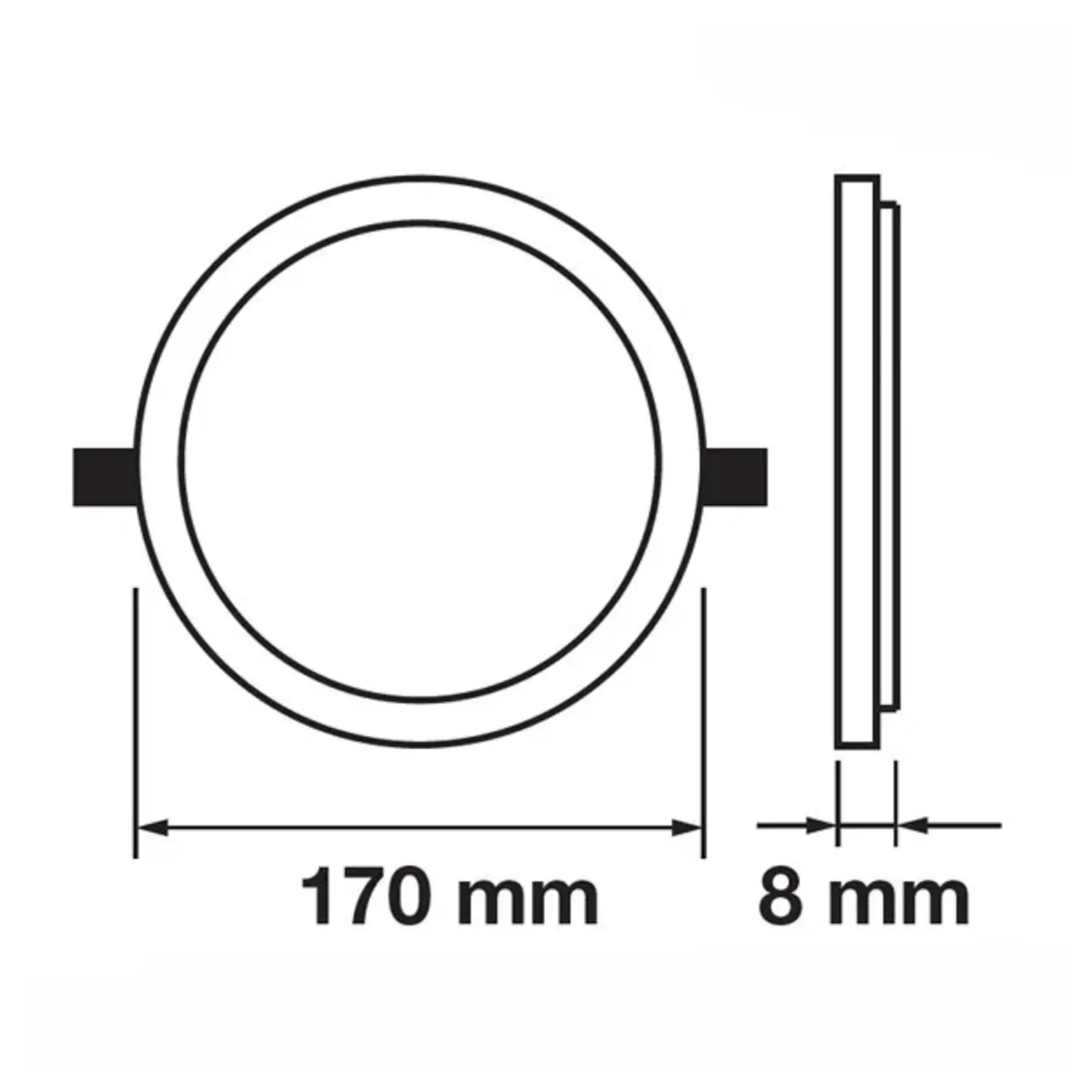 immagine pannello luminoso led debordante 22 watt bianco freddo tondo