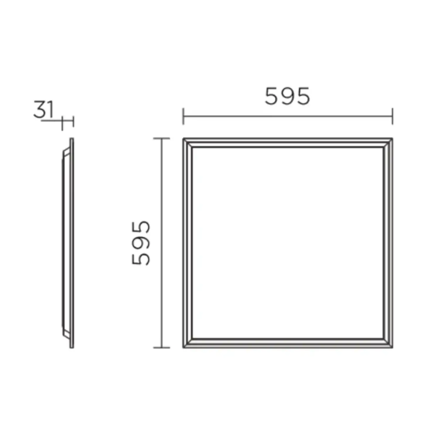 immagine pannello luminoso led incasso regolabile da 35 a 45watt  bianco naturale 60x60 cm