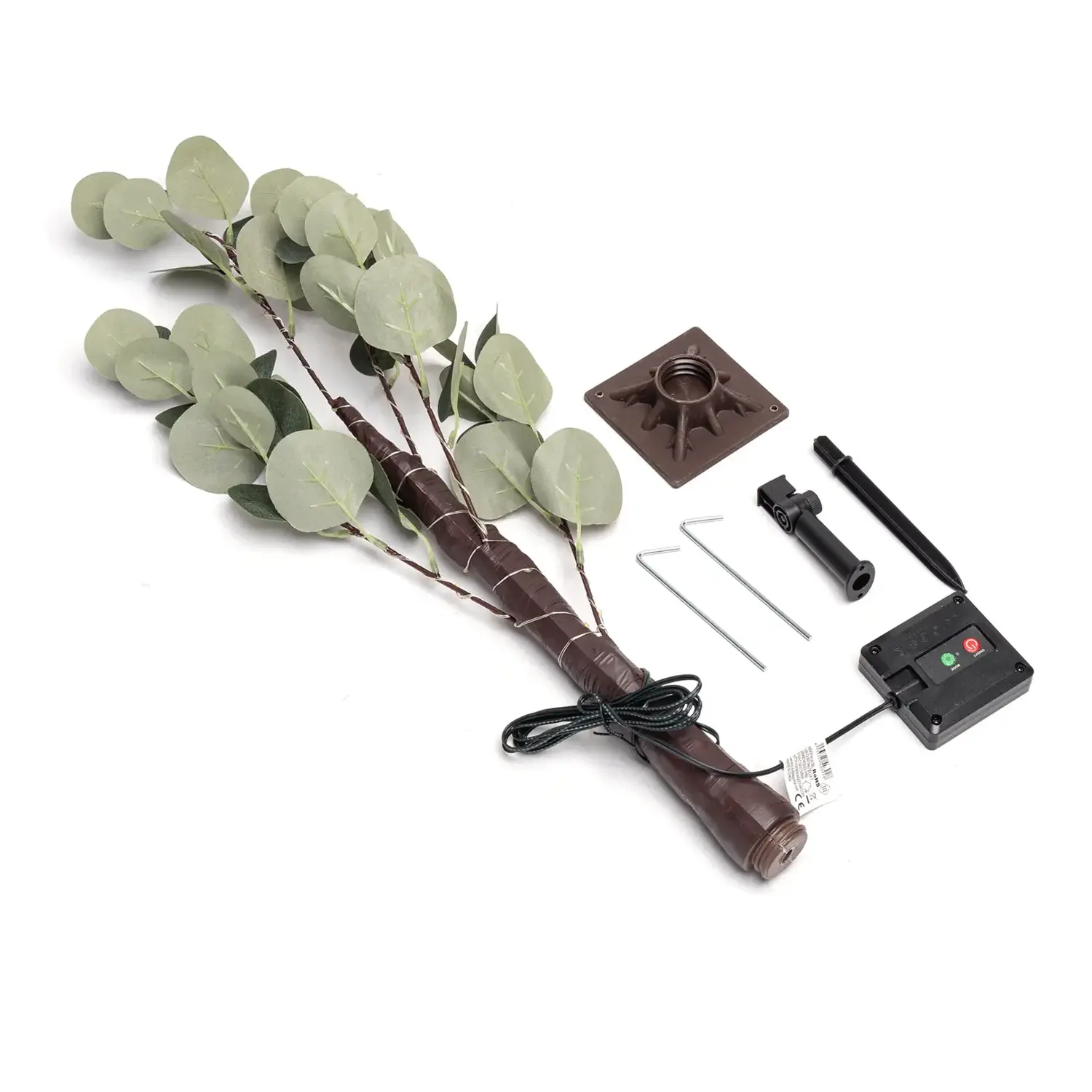 immagine Piante artificiali luminose solari, albero di eucalipto 2m+0,6m 30LED