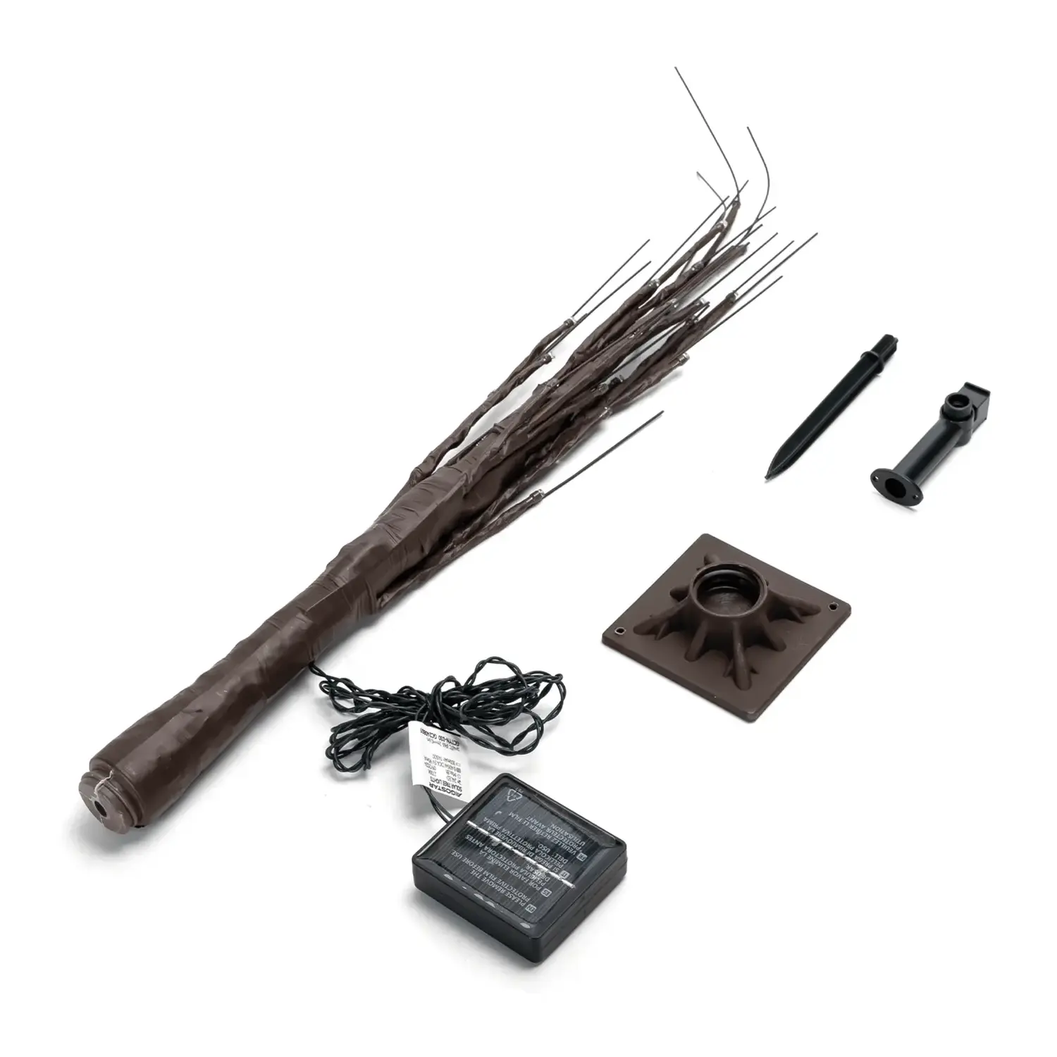 immagine Piante artificiali luminose solari, albero di rattan 2m+0,6m 24LED