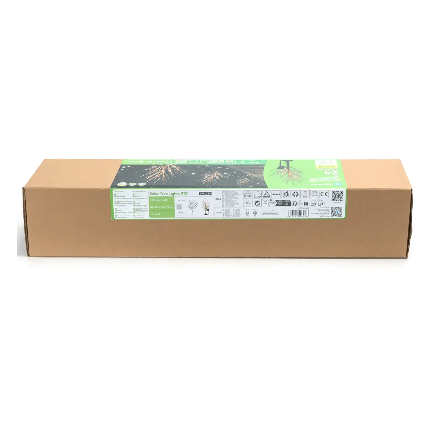 immagine Piante artificiali luminose solari, albero di rattan 2m+0,6m 24LED