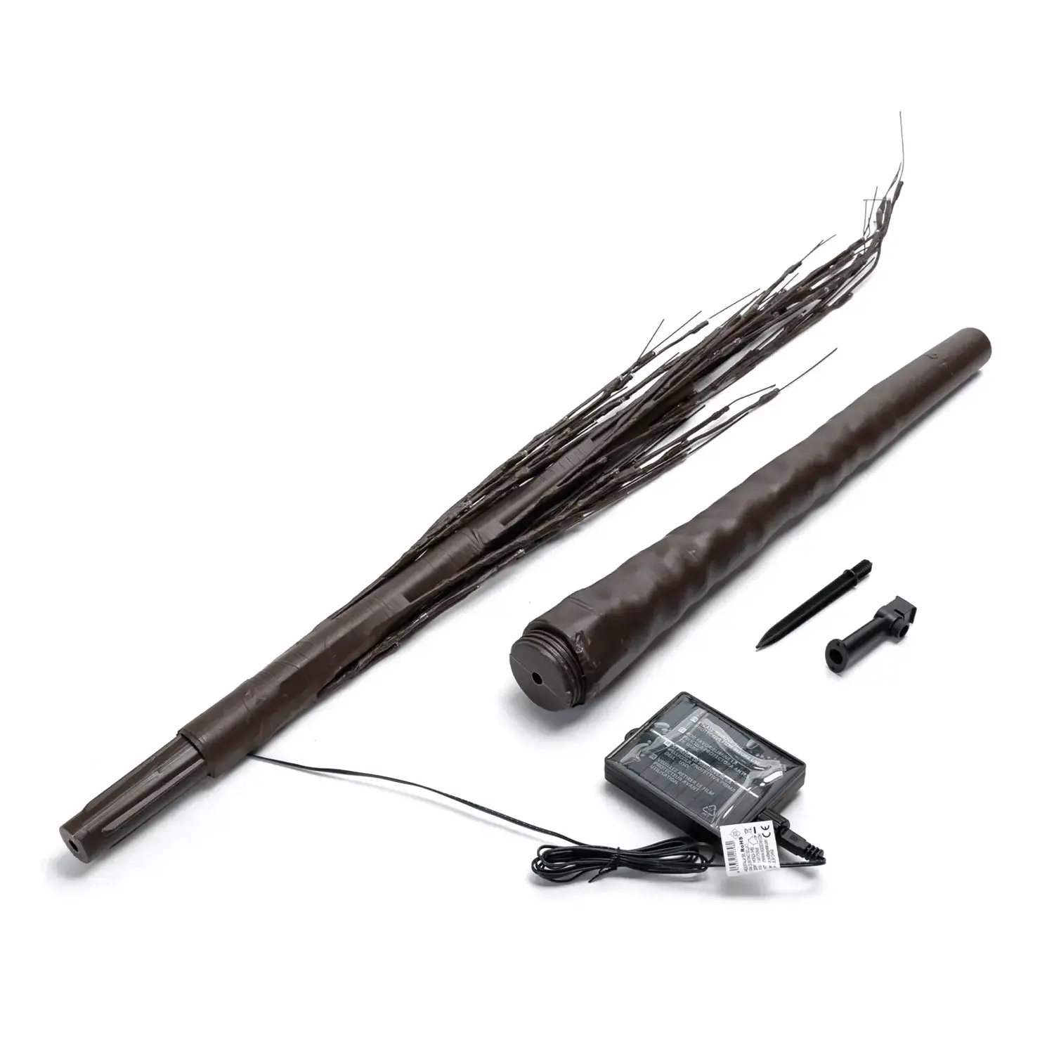 immagine Piante artificiali luminose solari, albero di rattan 2m+1,5m 96LED