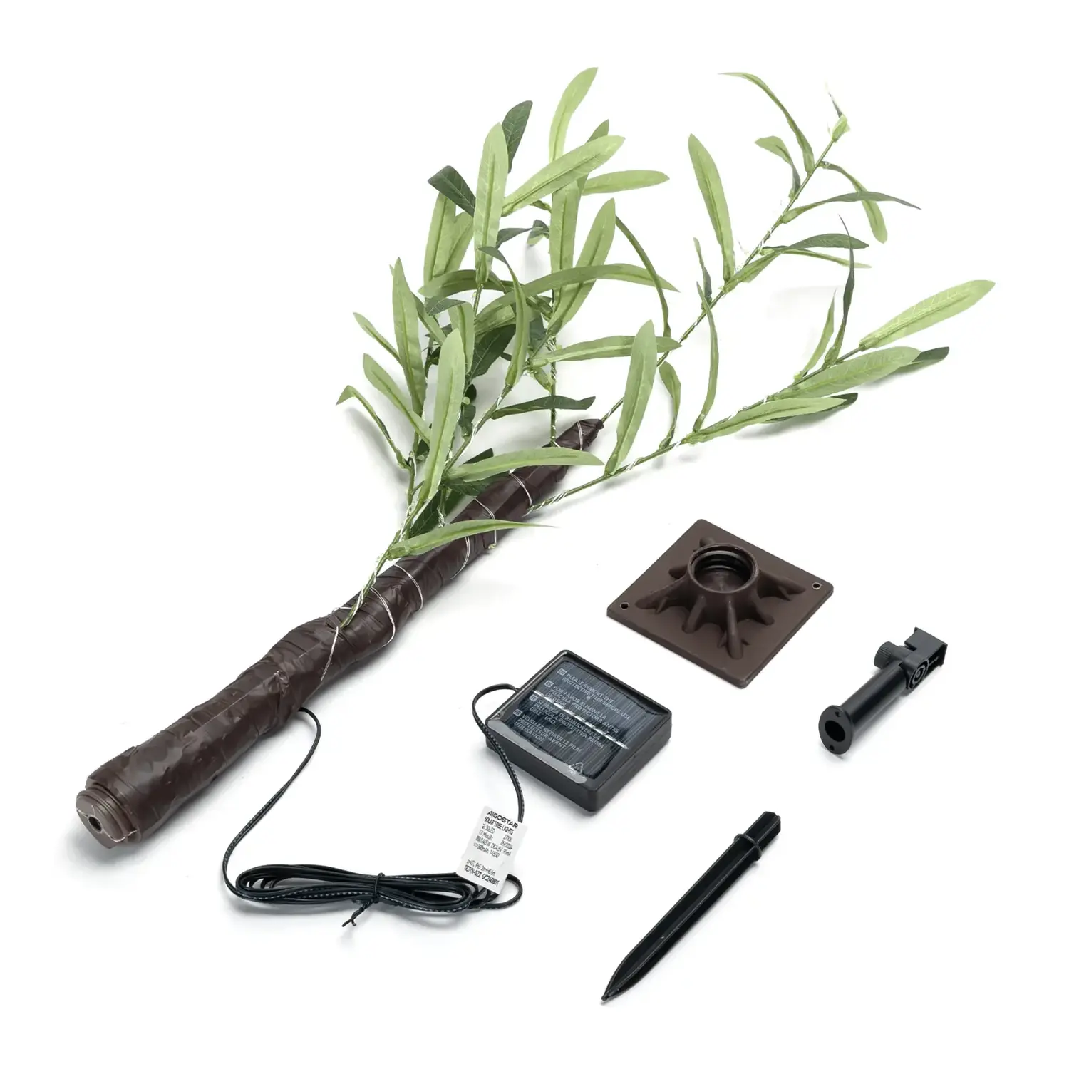 immagine Piante artificiali luminose solari, albero di ulivo 2m+0,6m 30LED