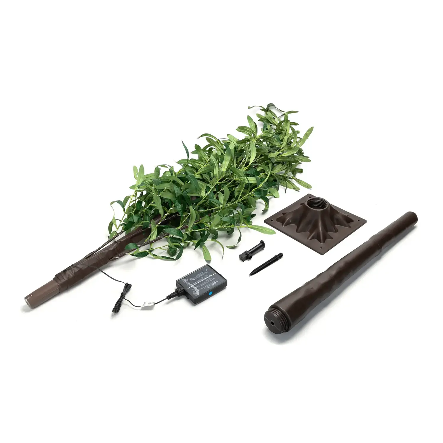 immagine Piante artificiali luminose solari, albero di ulivo 2m+1,8m 285LED