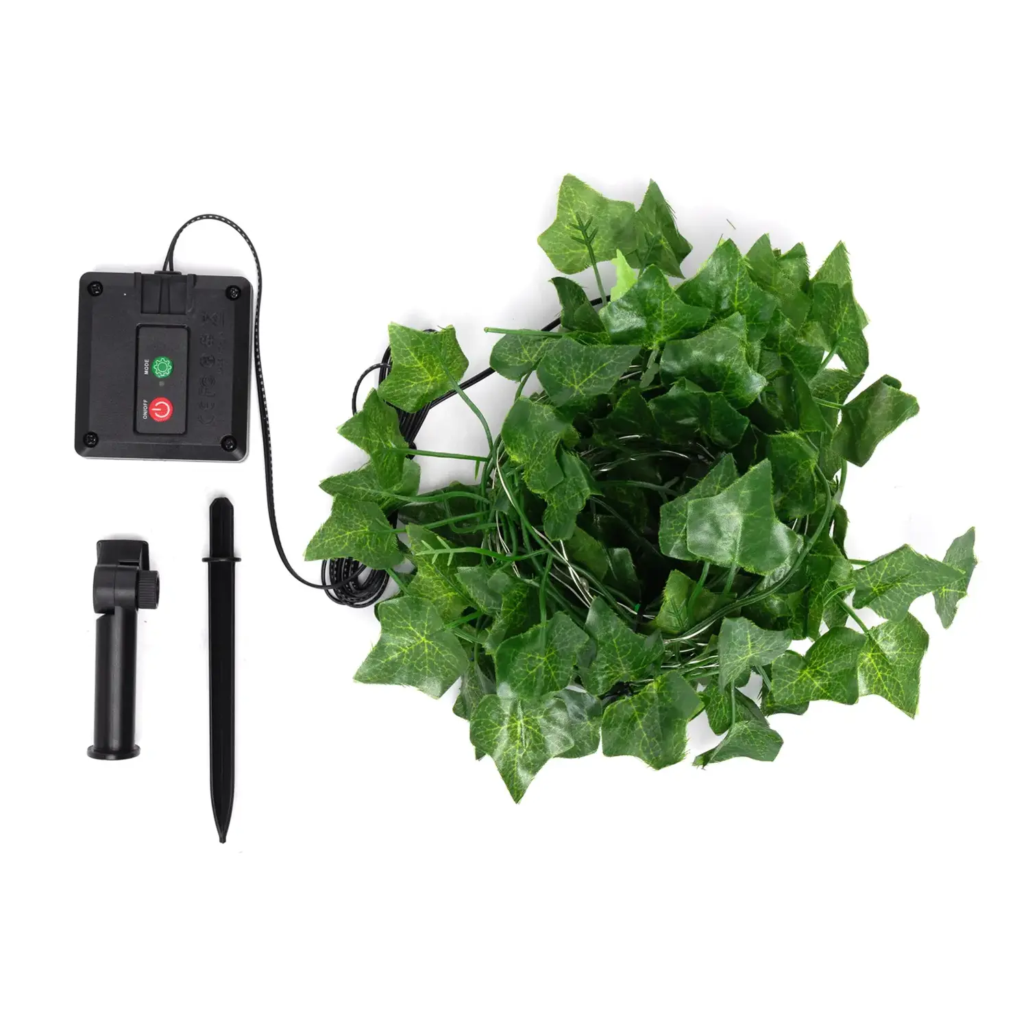 immagine Piante artificiali luminose solari, edera lineare 2m+10m 100LED